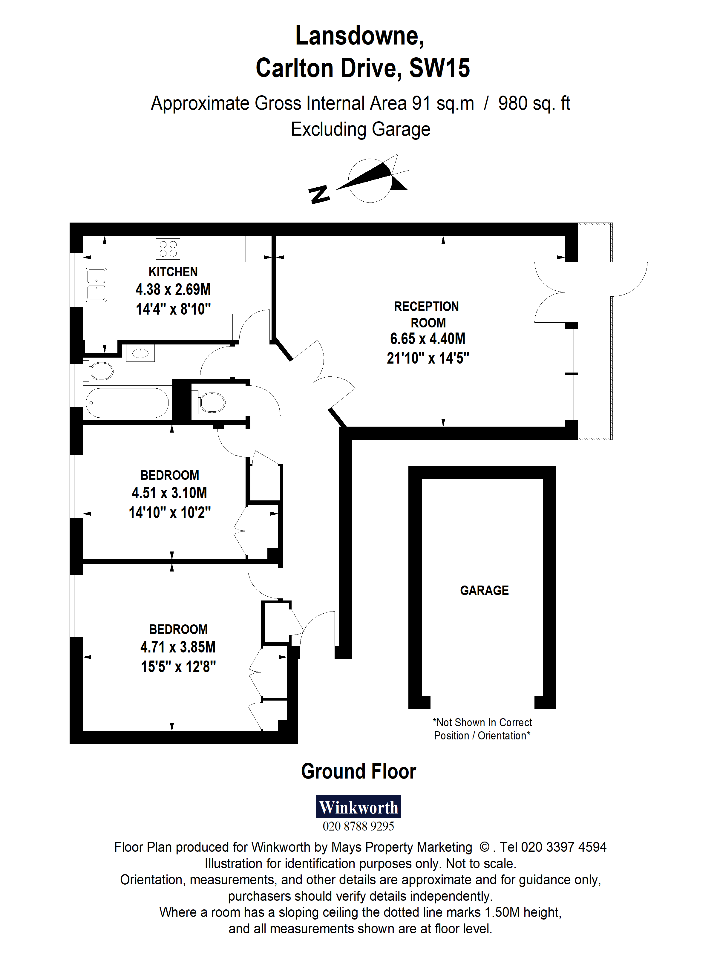 Flat 10, Lansdowne,, Carlton Drive, London floorplan