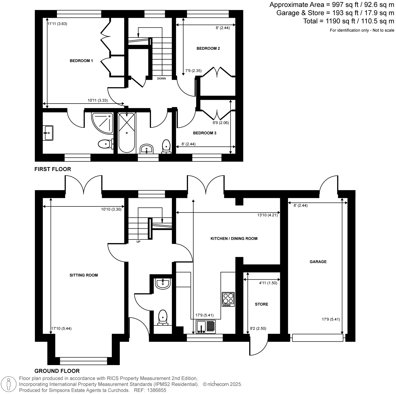 1, Birtley Road, Bramley floorplan