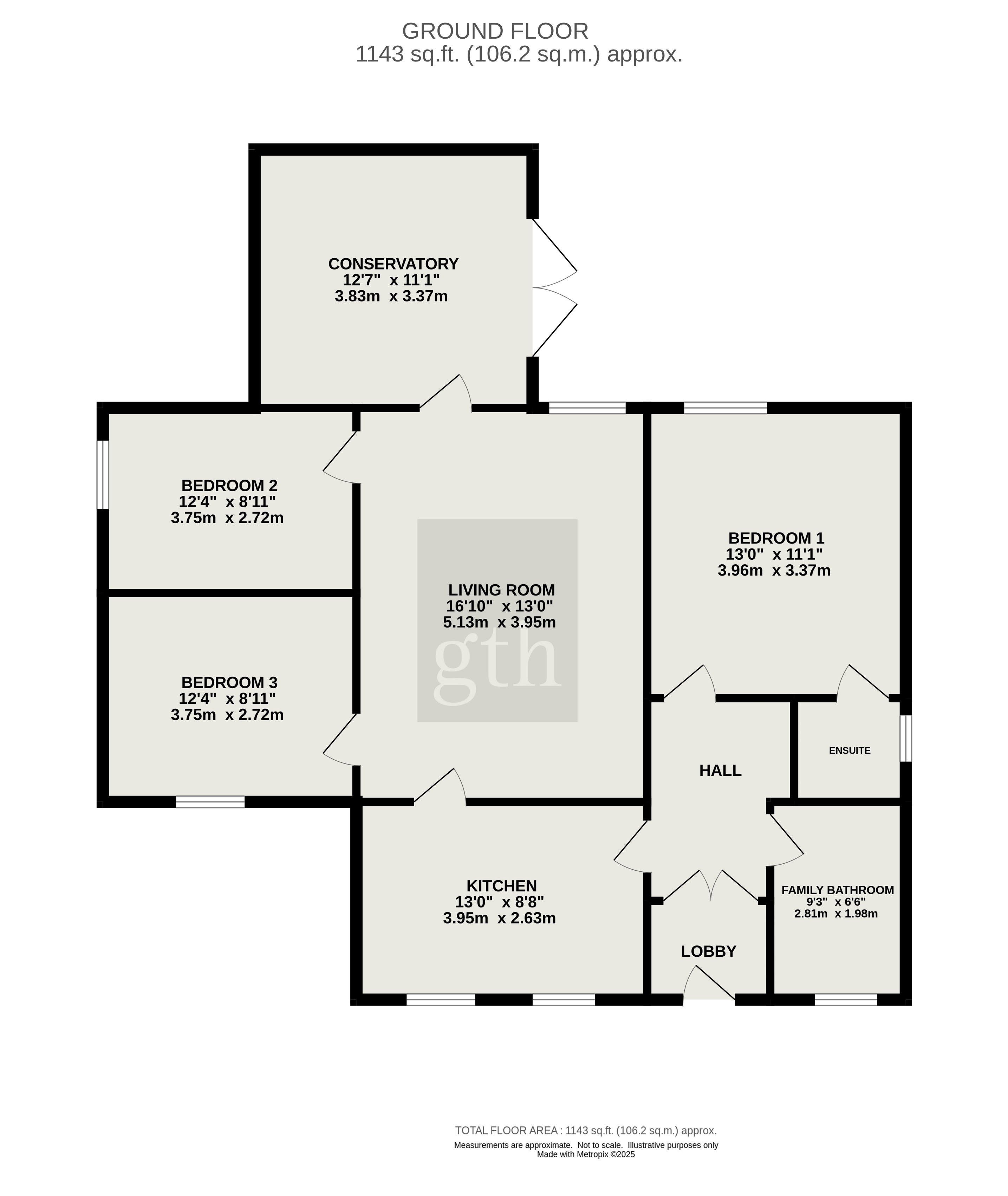 The Bungalow,, Heatherton Park, Taunton floorplan