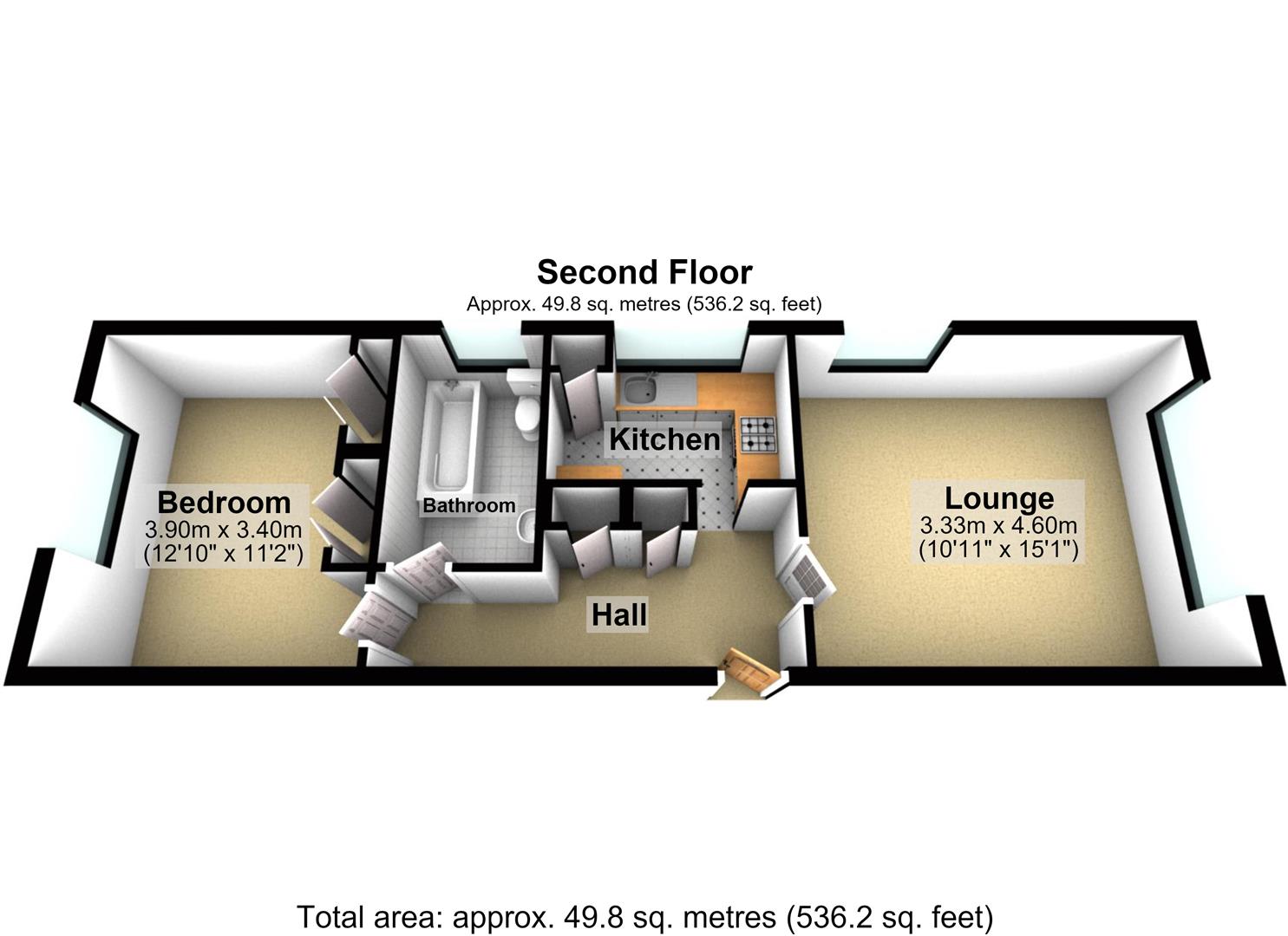 6, Sussex Court, Tennyson Road, Worthing floorplan