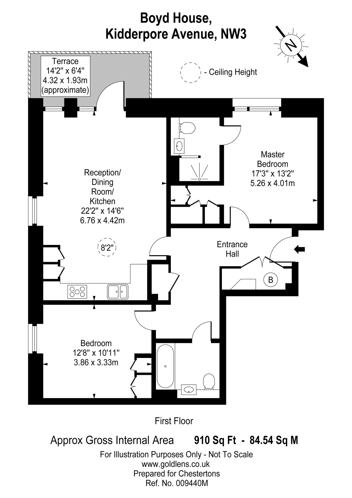 2 Bedrooms Flat to rent in Boyd House, 29 Kidderpore Avenue, Hampstead, London NW3