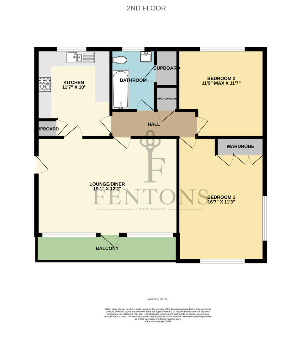 Flat 4, 321, Walton Road, Walton On The Naze floorplan