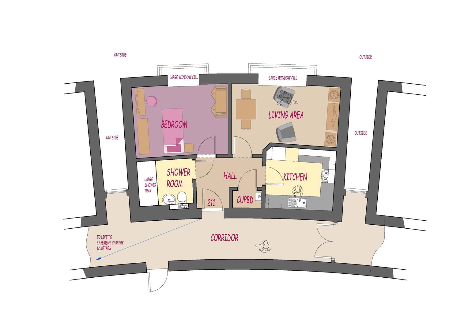 Apartment 211, Oakland Village, Swadlincote floorplan