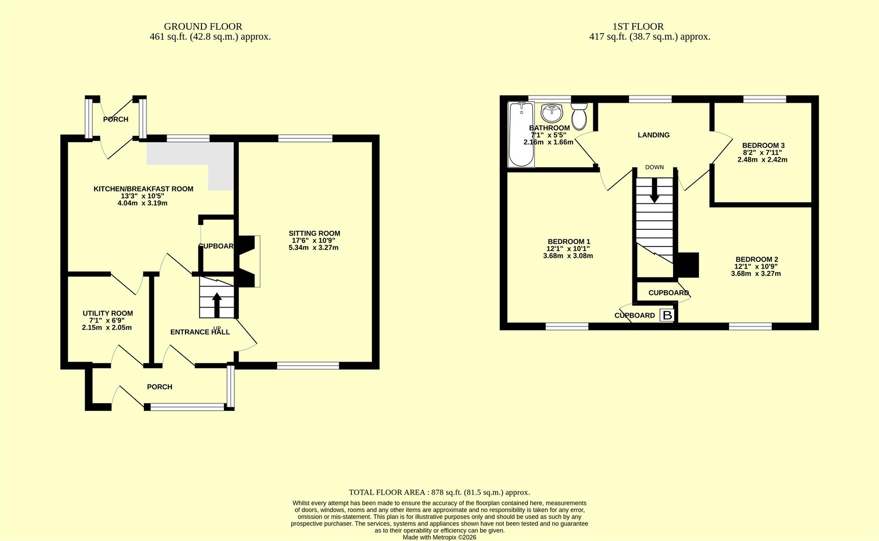 21, Auckland Way, Chard floorplan