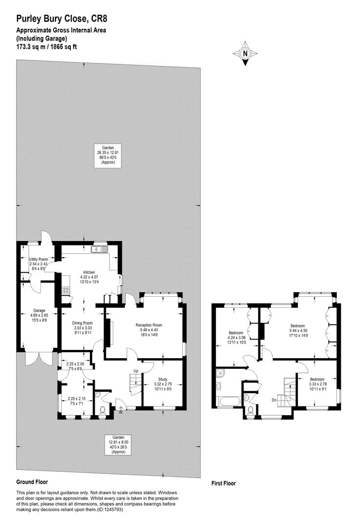 6, Purley Bury Close, Purley floorplan