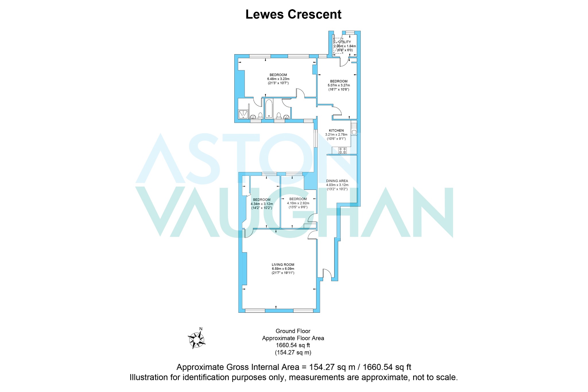 Flat 1, 7 Lewes Crescent, East Sussex floorplan
