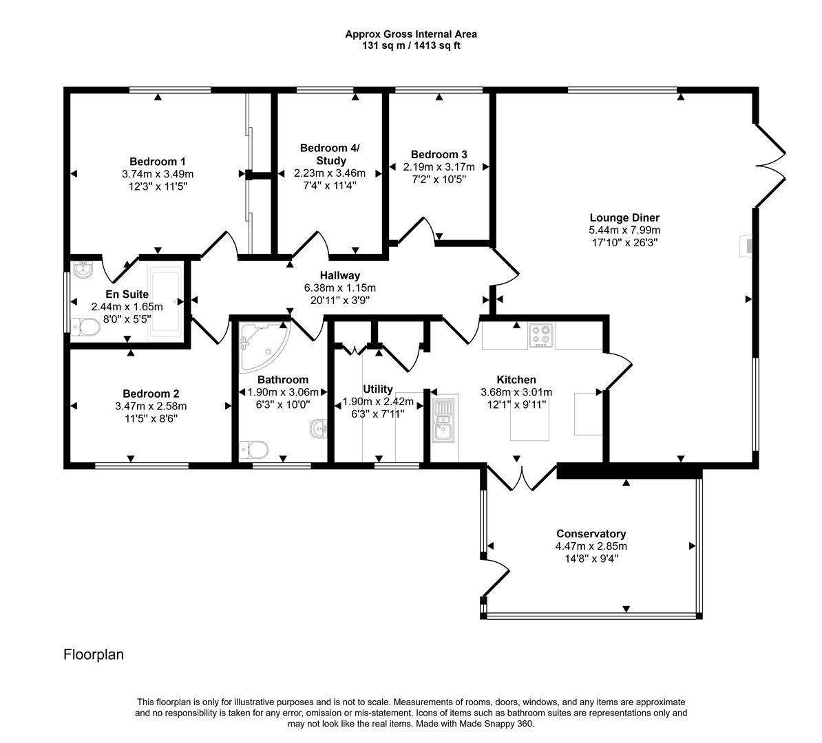 Dunedin, Kilgetty floorplan