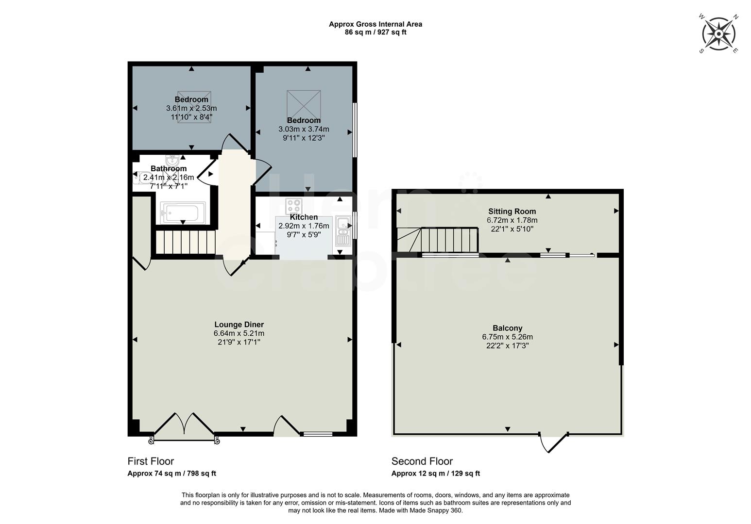 The Old Bakery, 87F, Severn Road, Cardiff floorplan