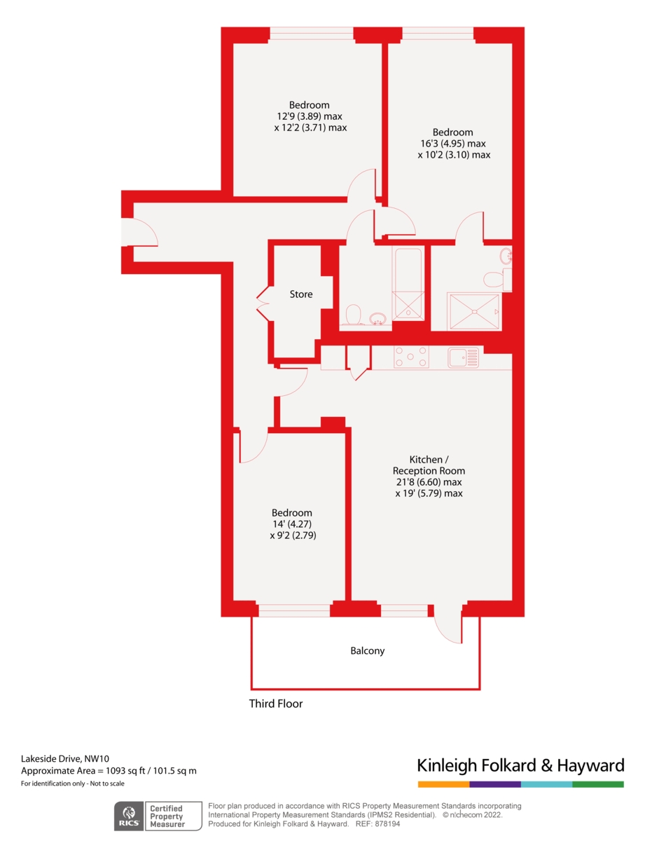 163 Baronet House, 9, Lakeside Drive, London floorplan