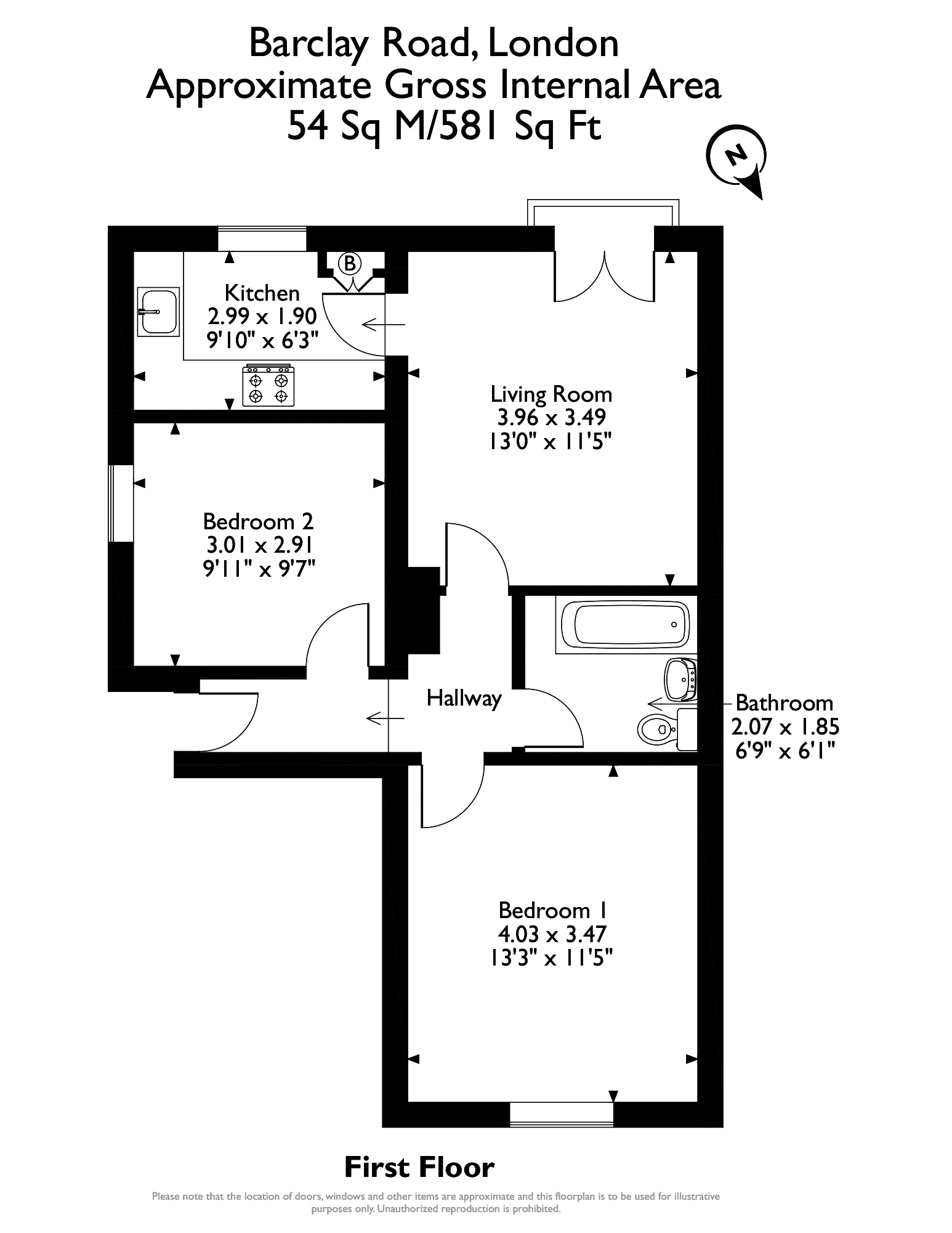 Barclay Road, London E11, 2 bedroom flat for sale 62539544