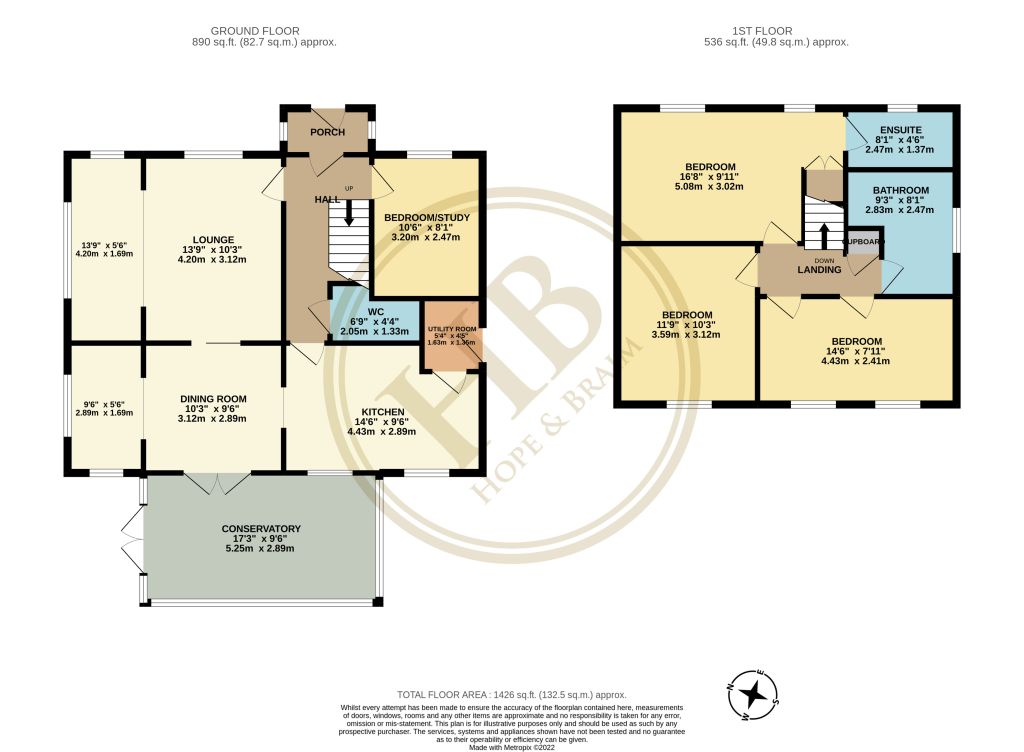 45, Linden Close, Sleights floorplan