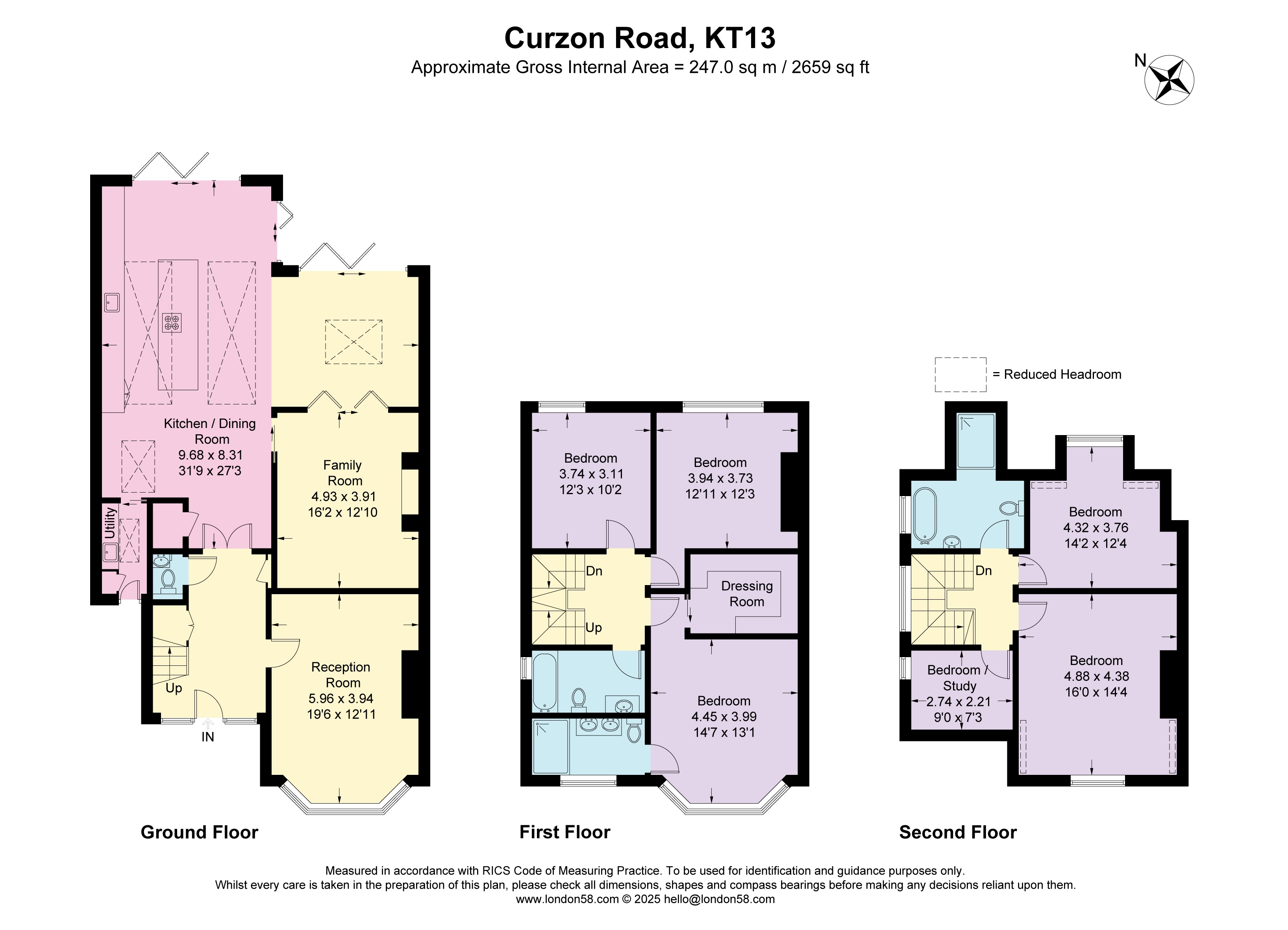 1, Curzon Road, Weybridge floorplan
