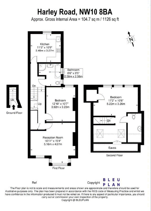 75B, Harley Road, Harlesden floorplan