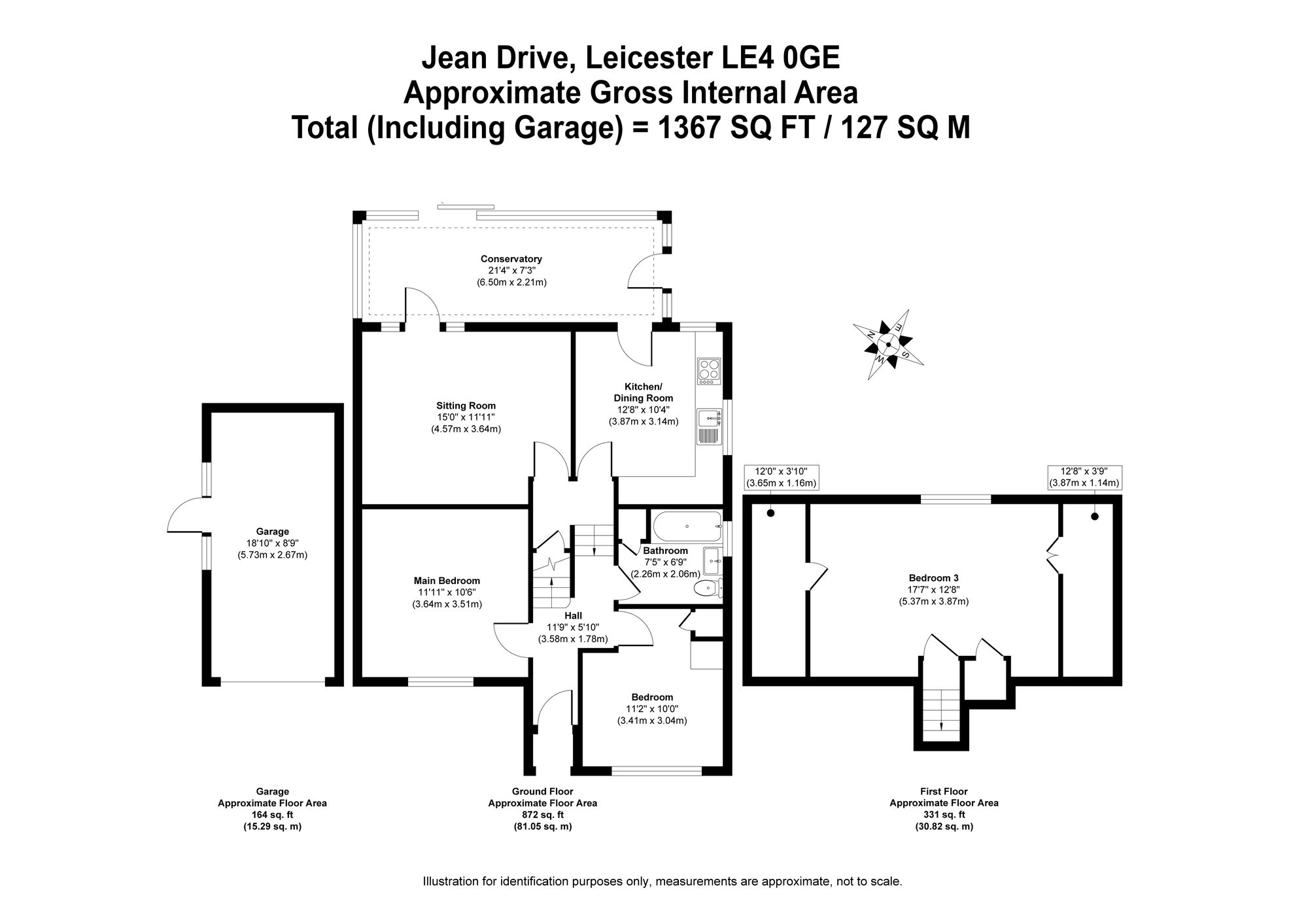 95 Jean Drive, Leicester floorplan