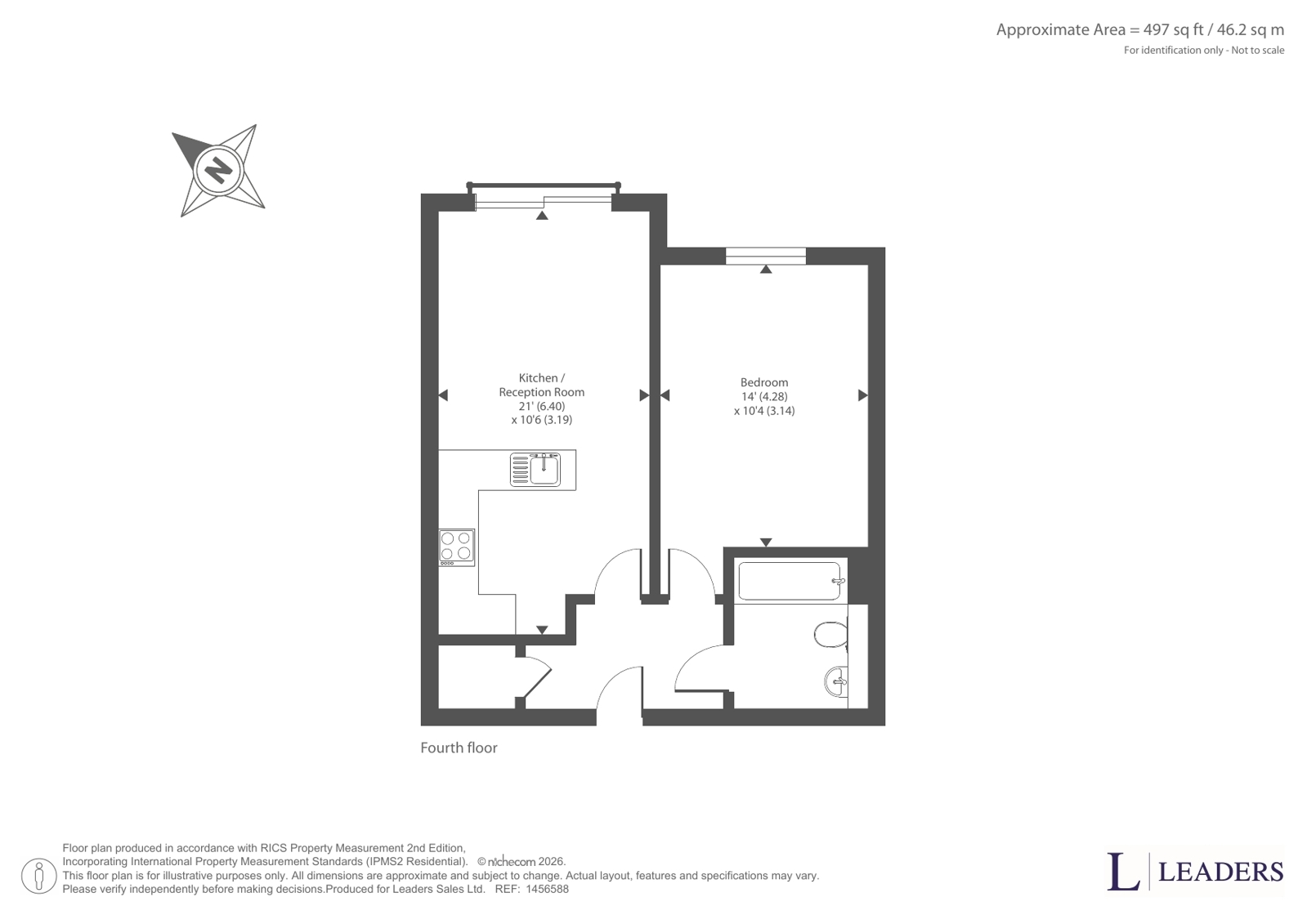 Flat 137,, City Point, Salford floorplan