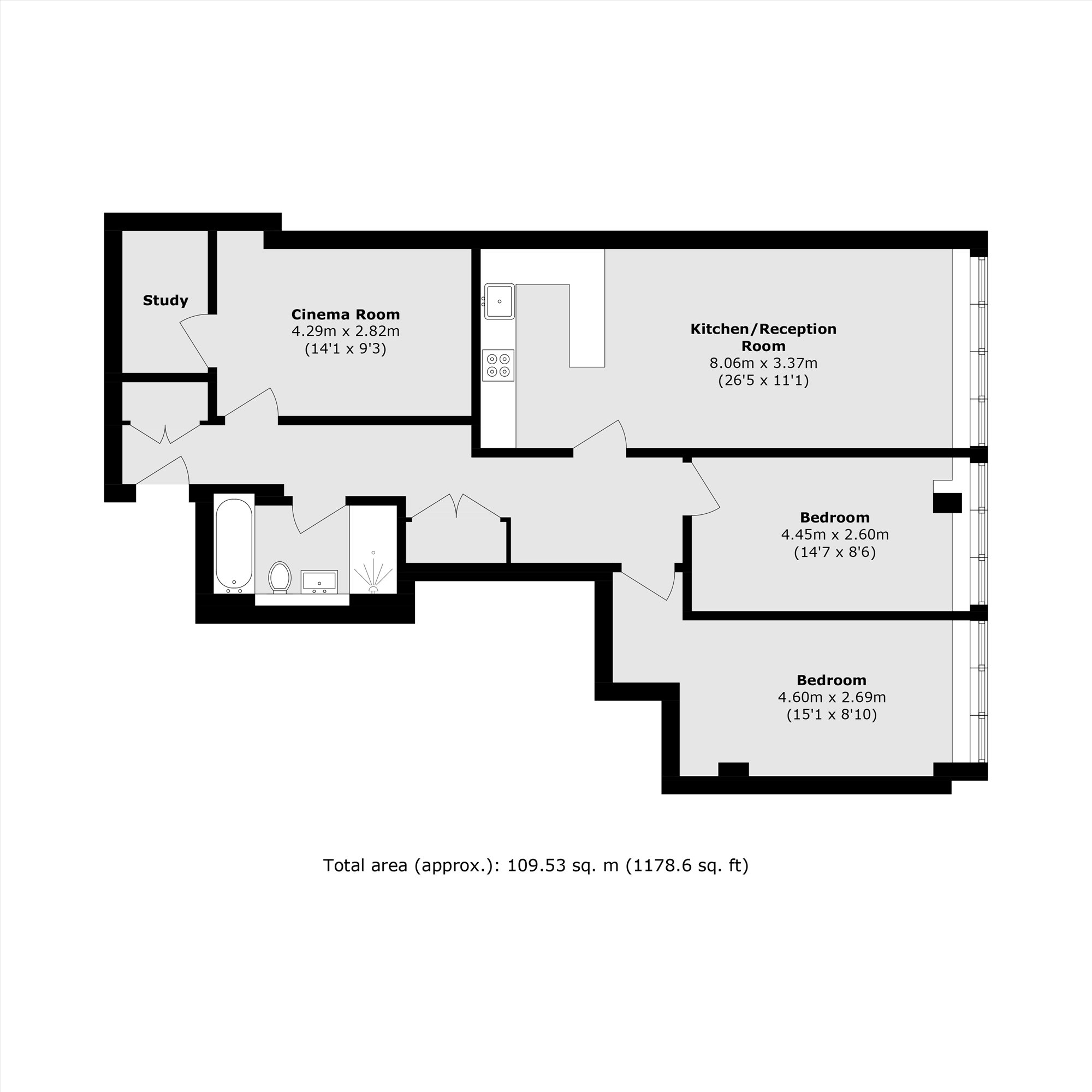 Flat 4 St Andrews House (Phase 2), 26-27, Victoria Road, Surbiton floorplan