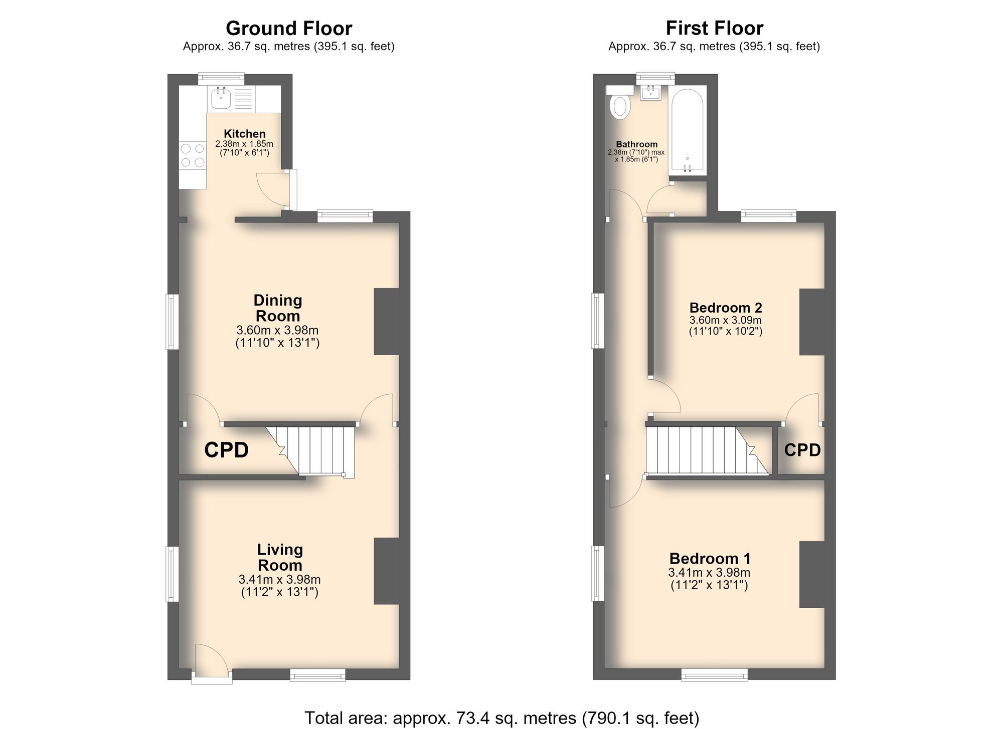 12 Coronation Road, Chesterfield floorplan