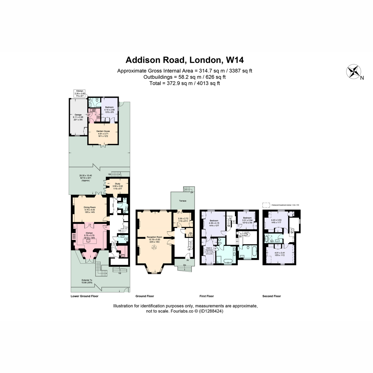 44, Addison Road, London floorplan