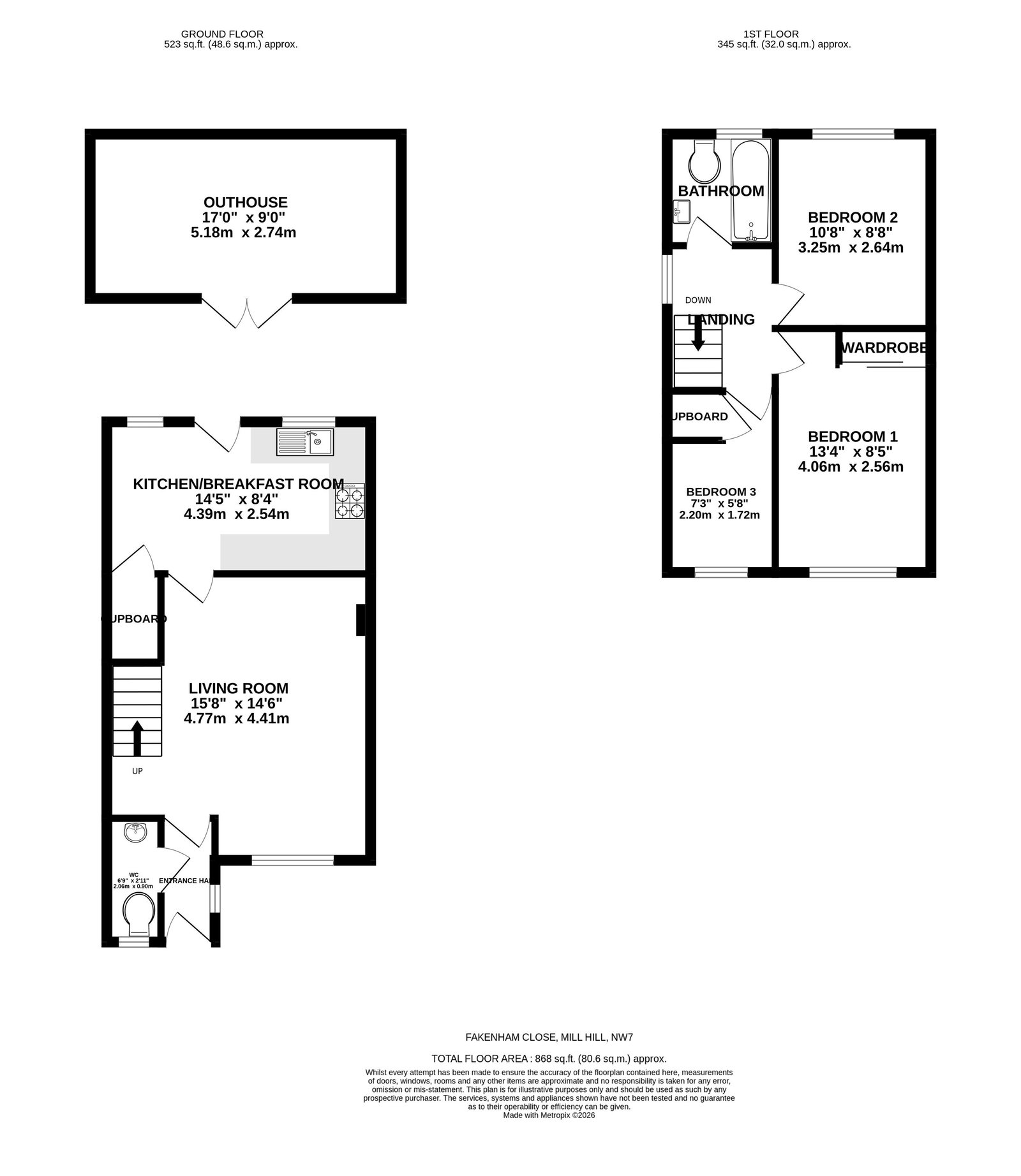 10, Fakenham Close, London floorplan