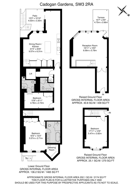 Flat 1, 63, Cadogan Gardens, London floorplan