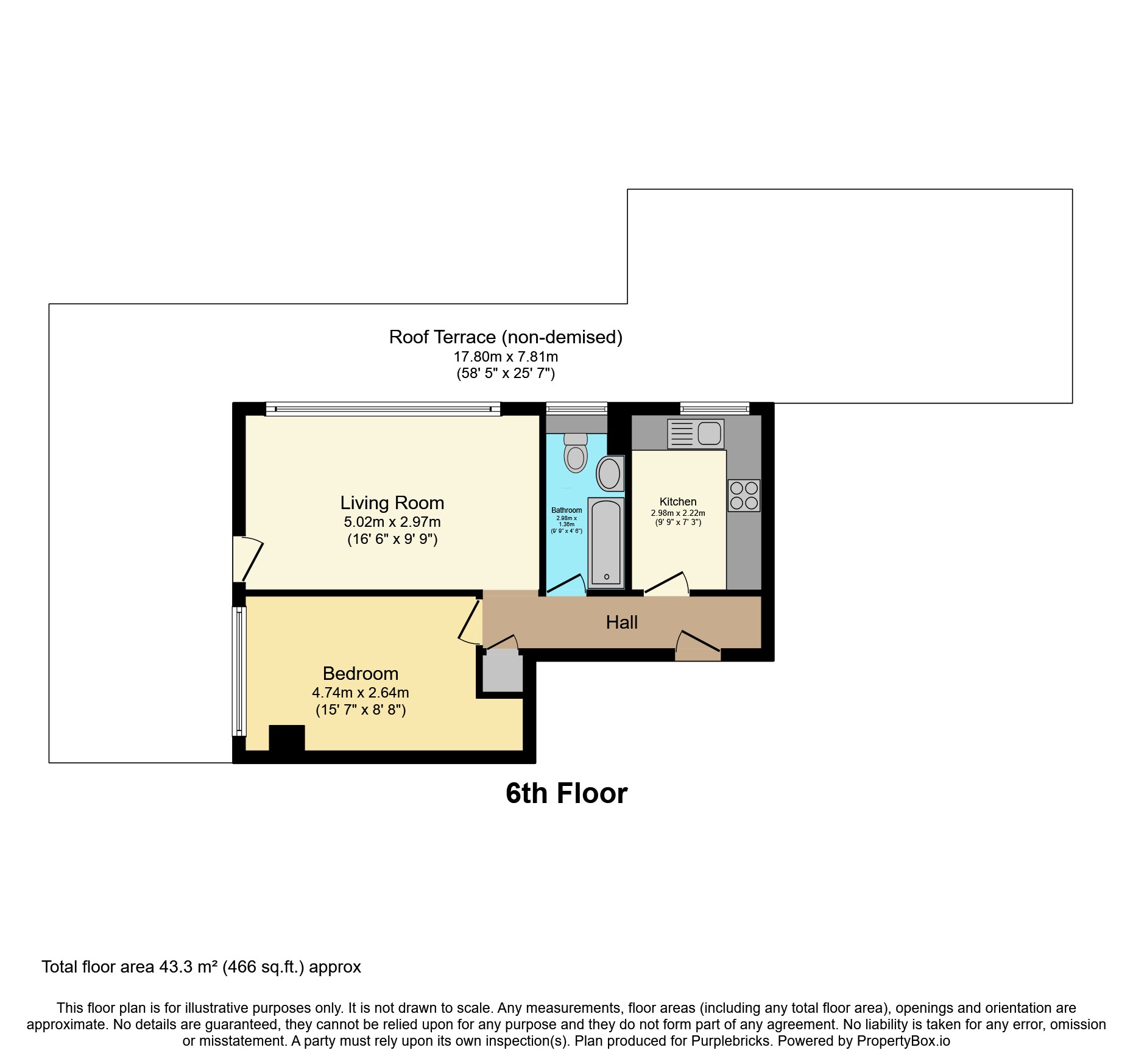 Flat 26/Kynaston House, Challice Way, Streatham floorplan