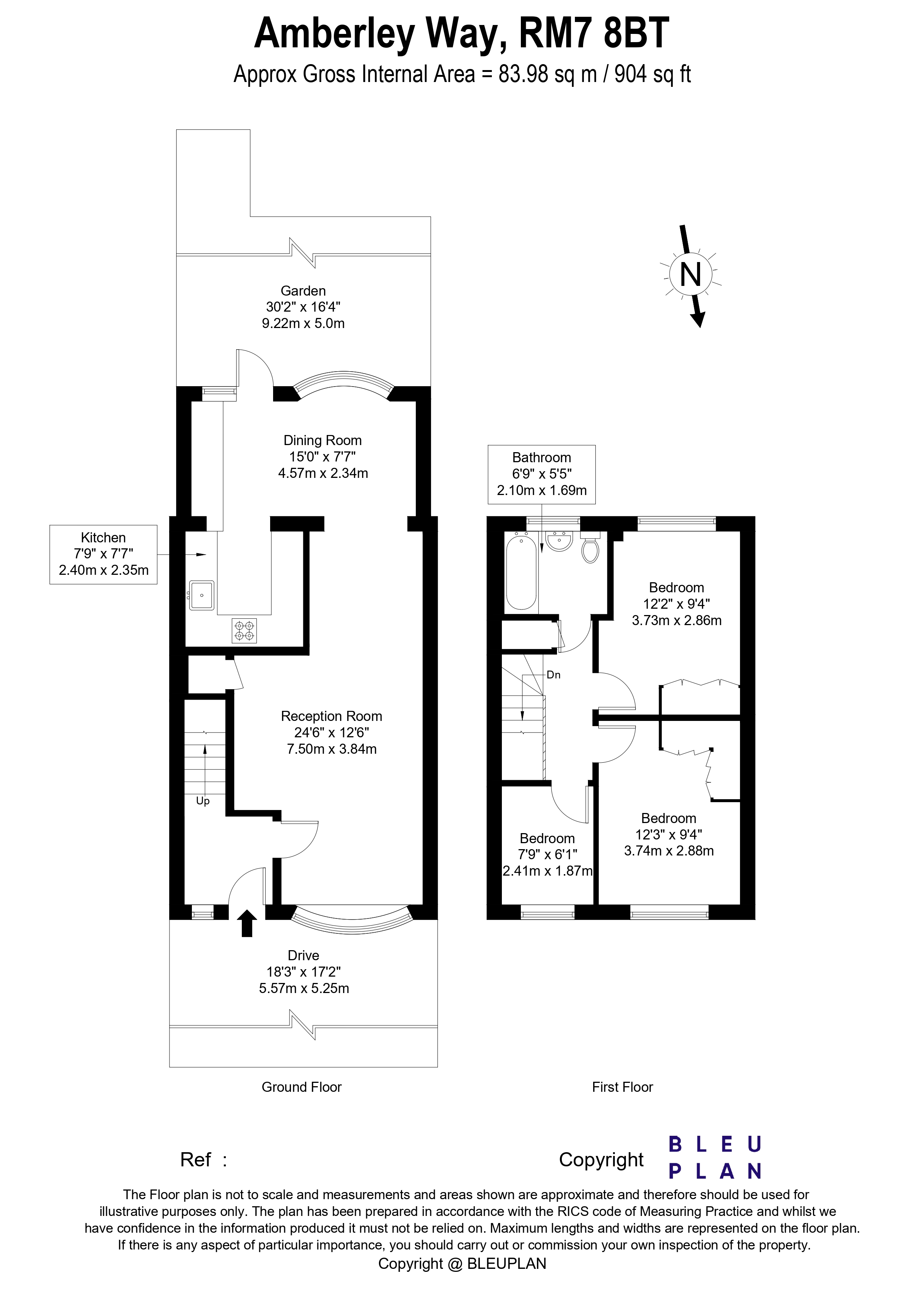 10, Amberley Way, Romford floorplan