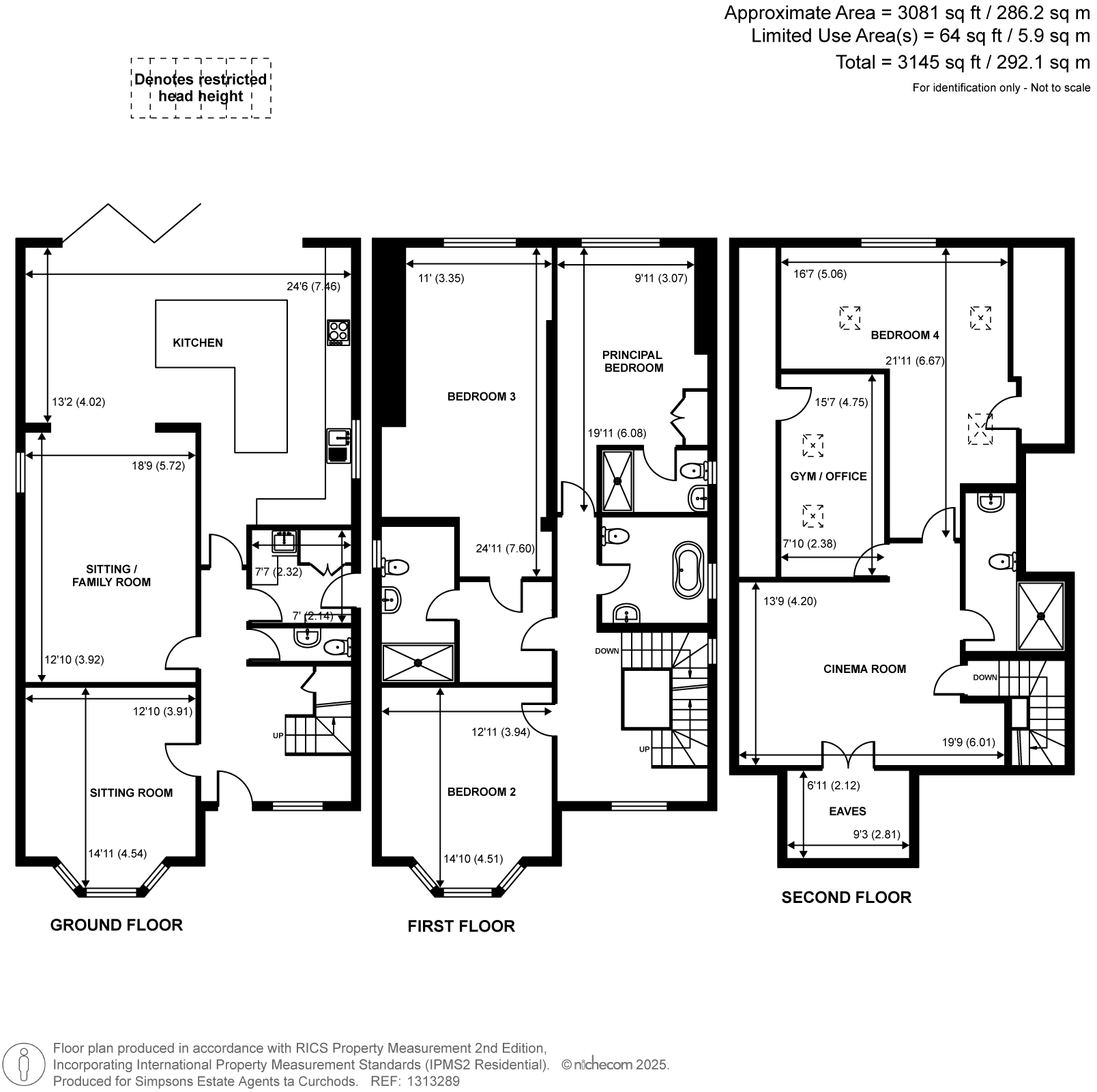 12, St. Albans Avenue, Weybridge floorplan