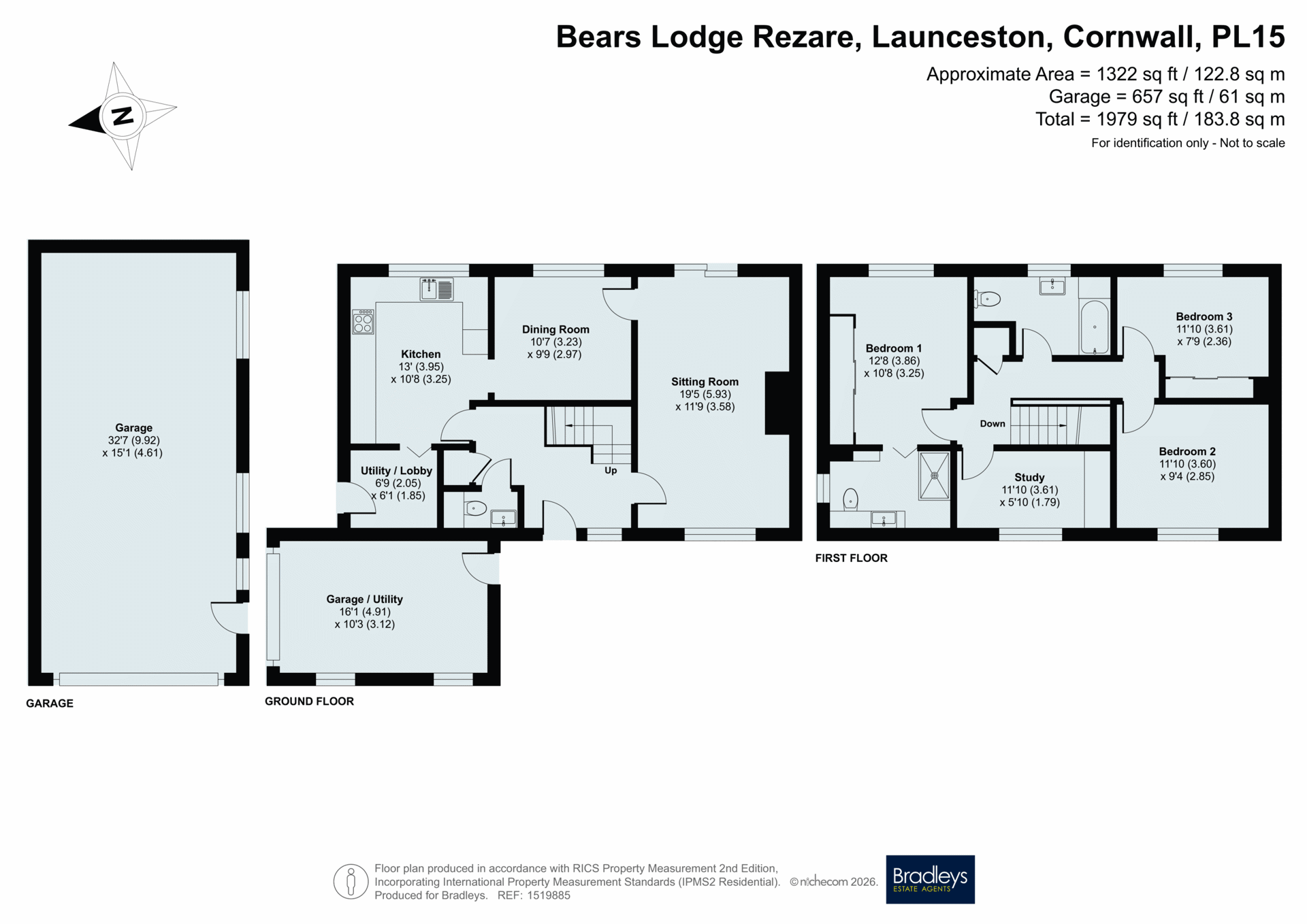 Bears Lodge,, Rezare, Cornwall floorplan