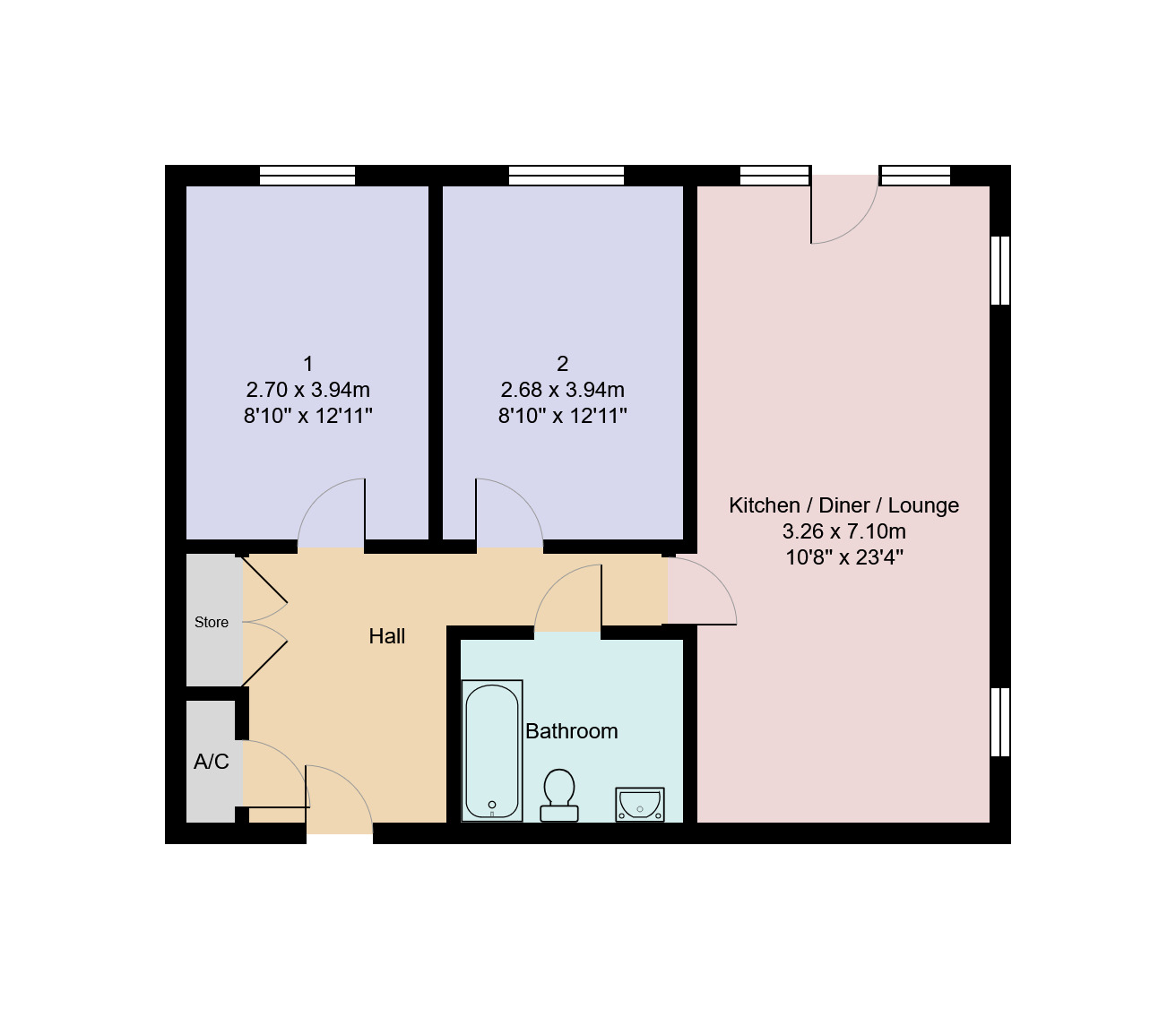 Tower 4, Apt 12, Lakeside Rise, Blackley, Manchester floorplan