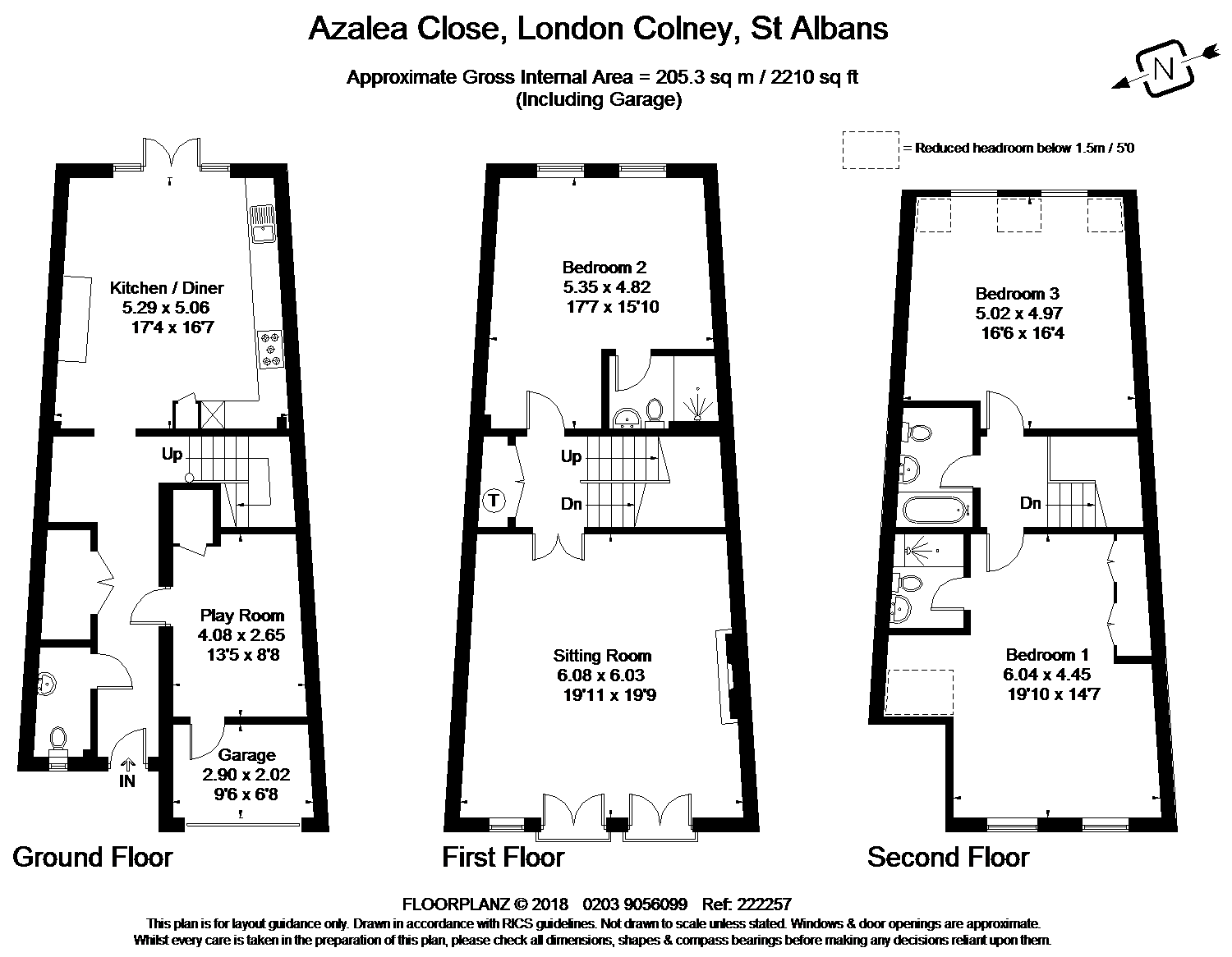 3 Bedrooms Terraced house for sale in Azalea Close, London Colney, St. Albans, Hertfordshire AL2