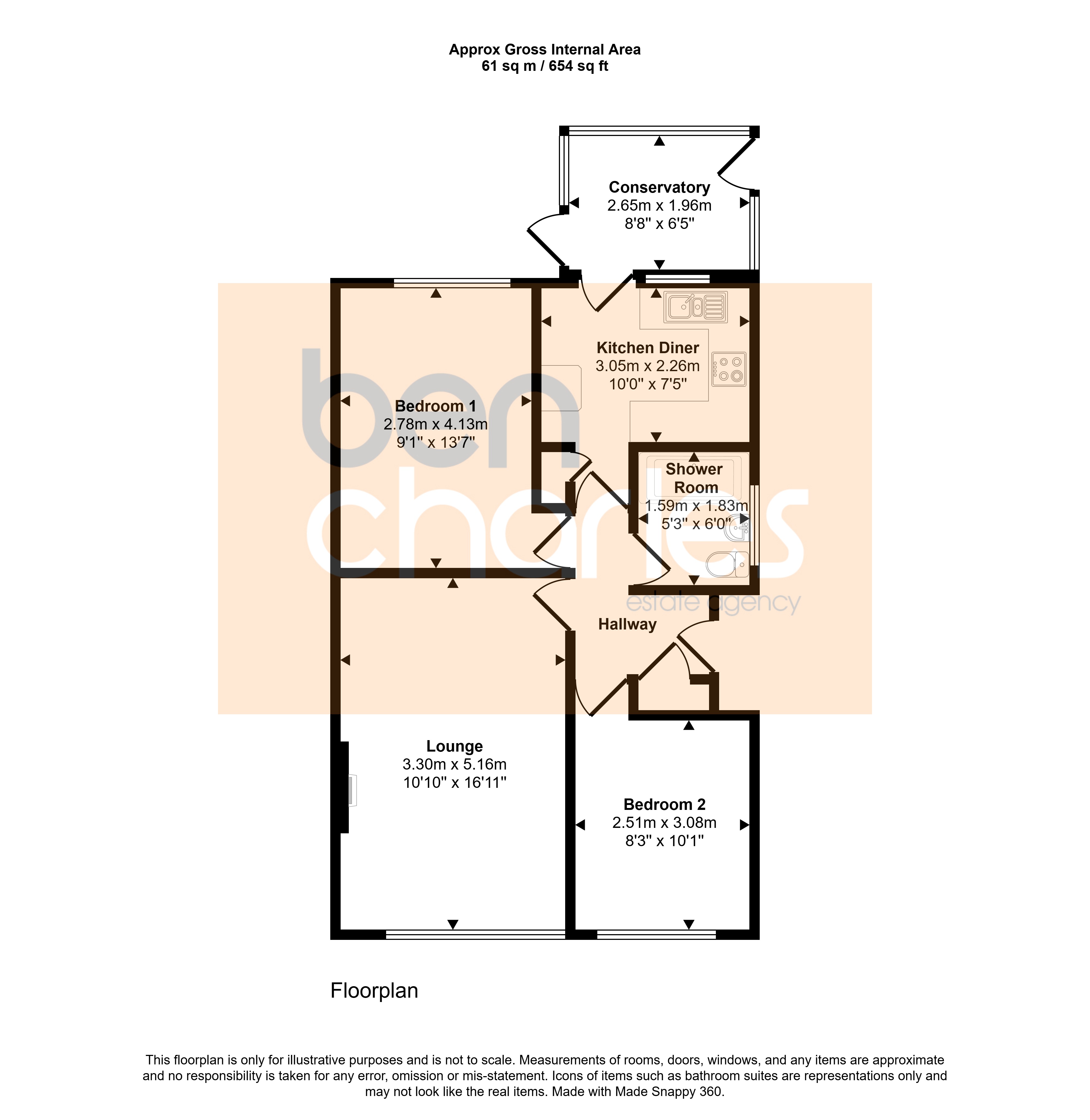 69, Priors Grange, Durham floorplan