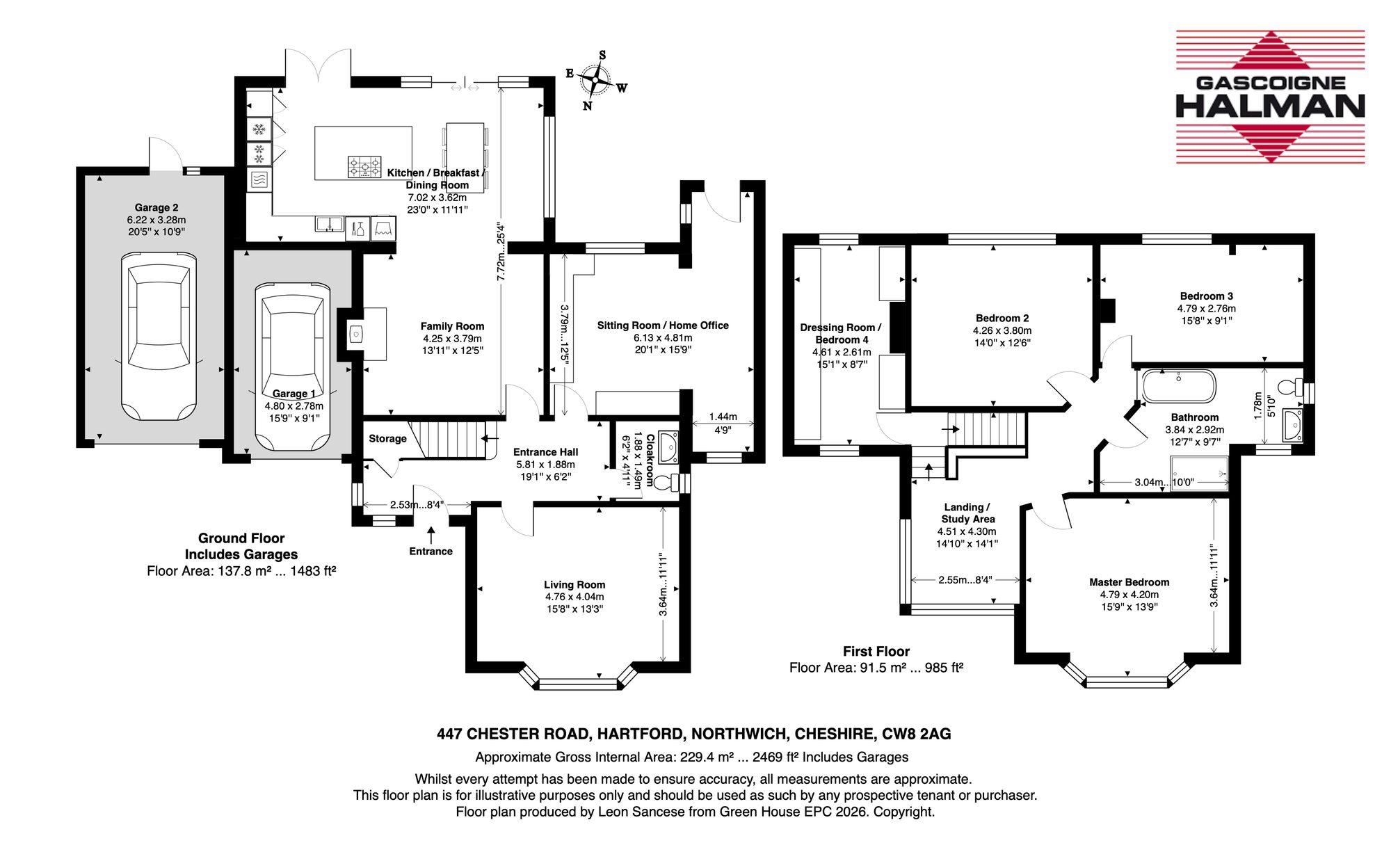 447 Chester Road, Northwich floorplan
