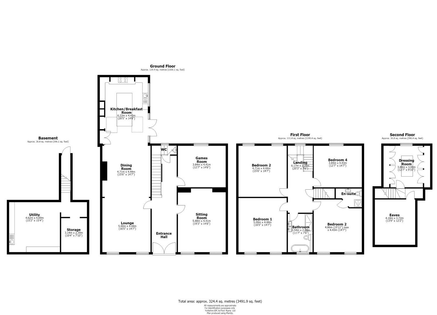 House, Botanical Gardens, Sheffield floorplan