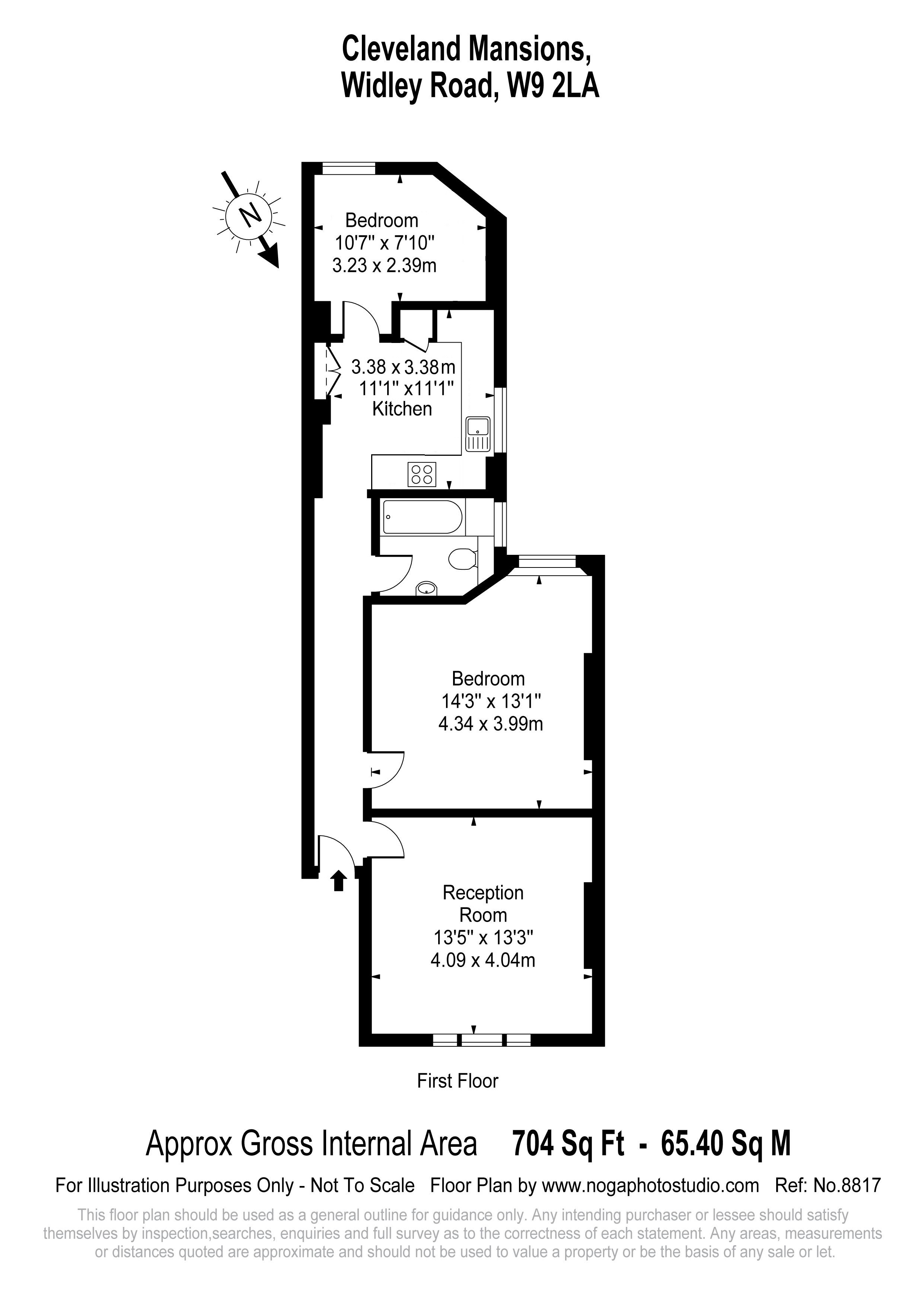 2 Bedrooms Flat to rent in Cleveland Mansions, Widley Road, London W9