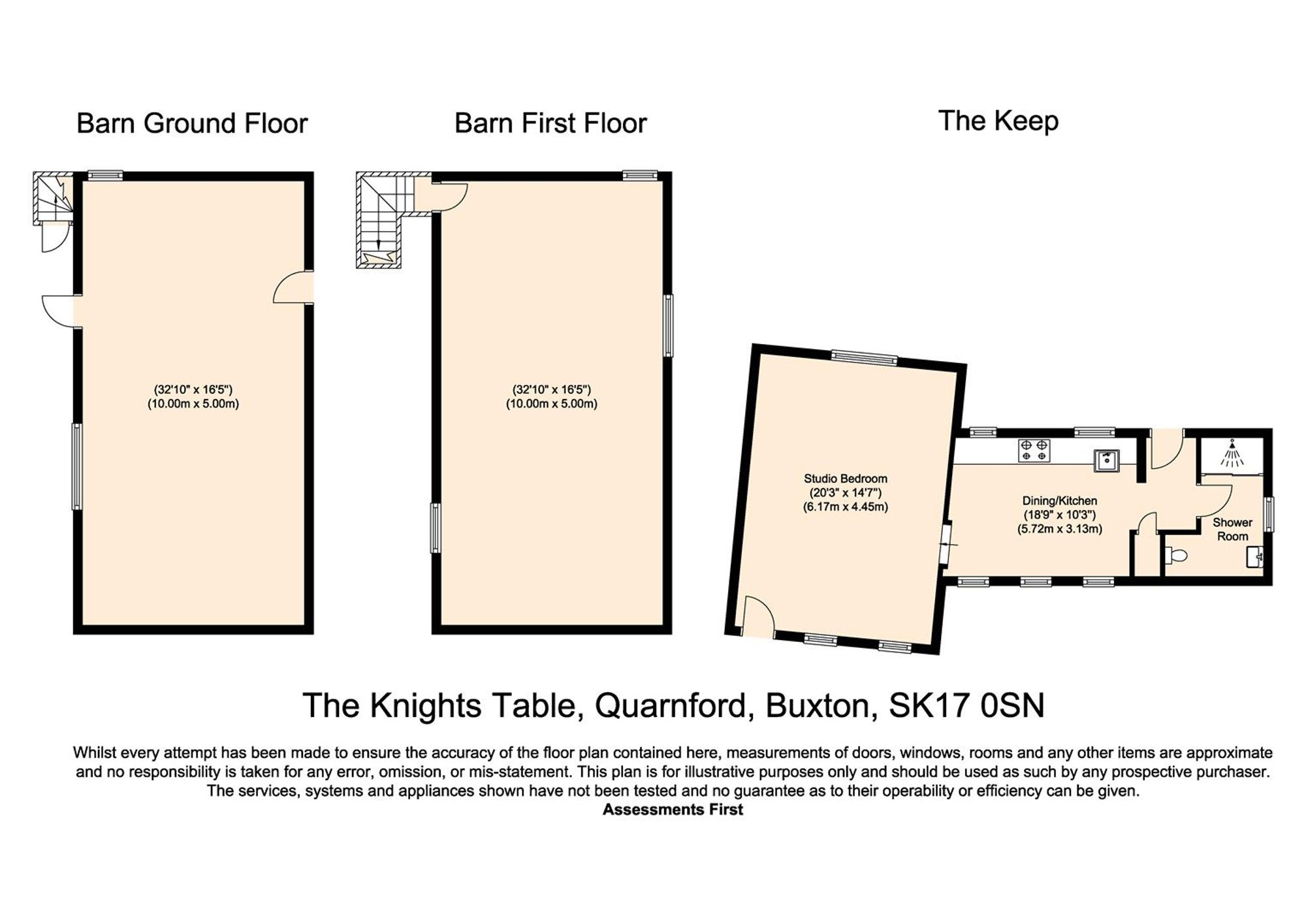 The Knights Table At The Travellers Rest, Leek Road, Buxton floorplan