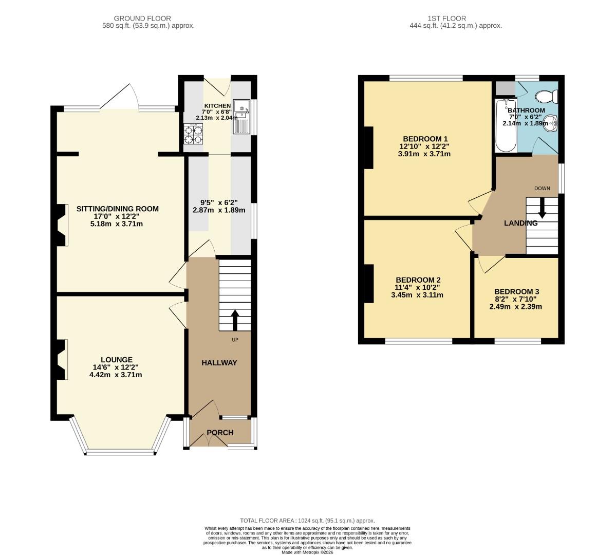 95, Egerton Road South, Chorlton floorplan