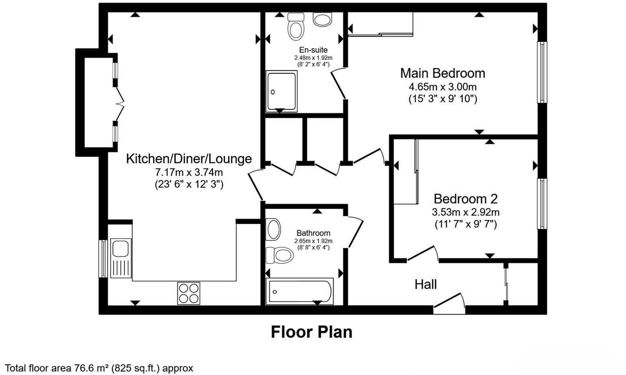Flat 54, Royal Swan Quarter Leret Way, Leatherhead floorplan