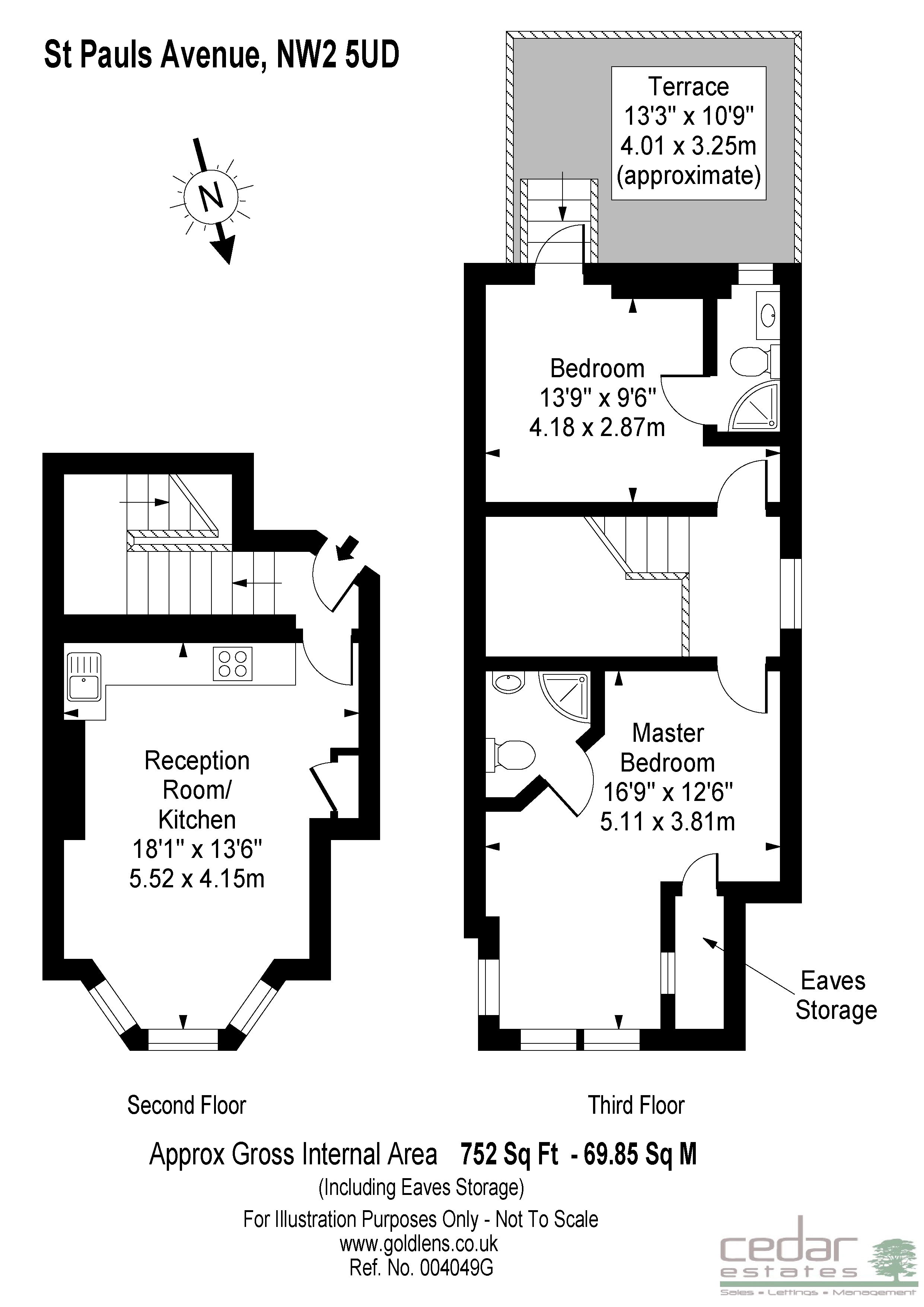 Flat 2, 50a, St Paul's Avenue, London floorplan