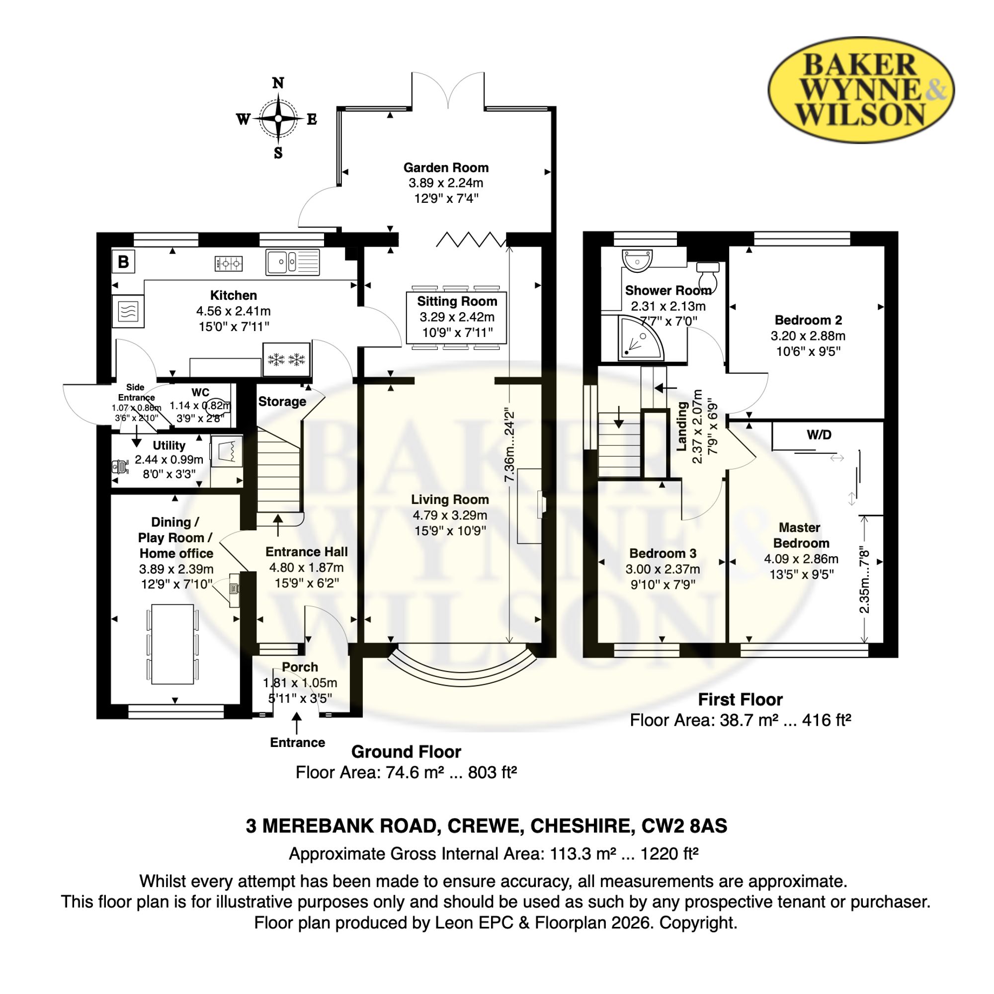 3 Merebank Road, Crewe floorplan