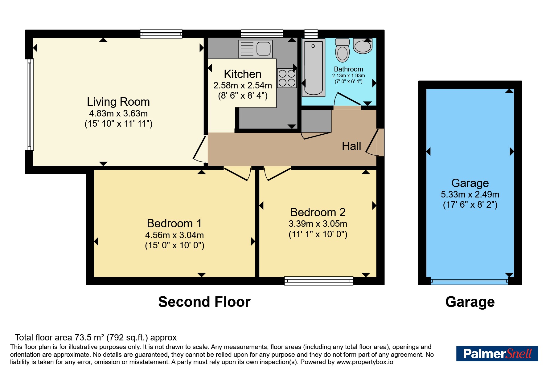 Flat 5, Bramley Court, 86-88, Surrey Road, Dorset floorplan