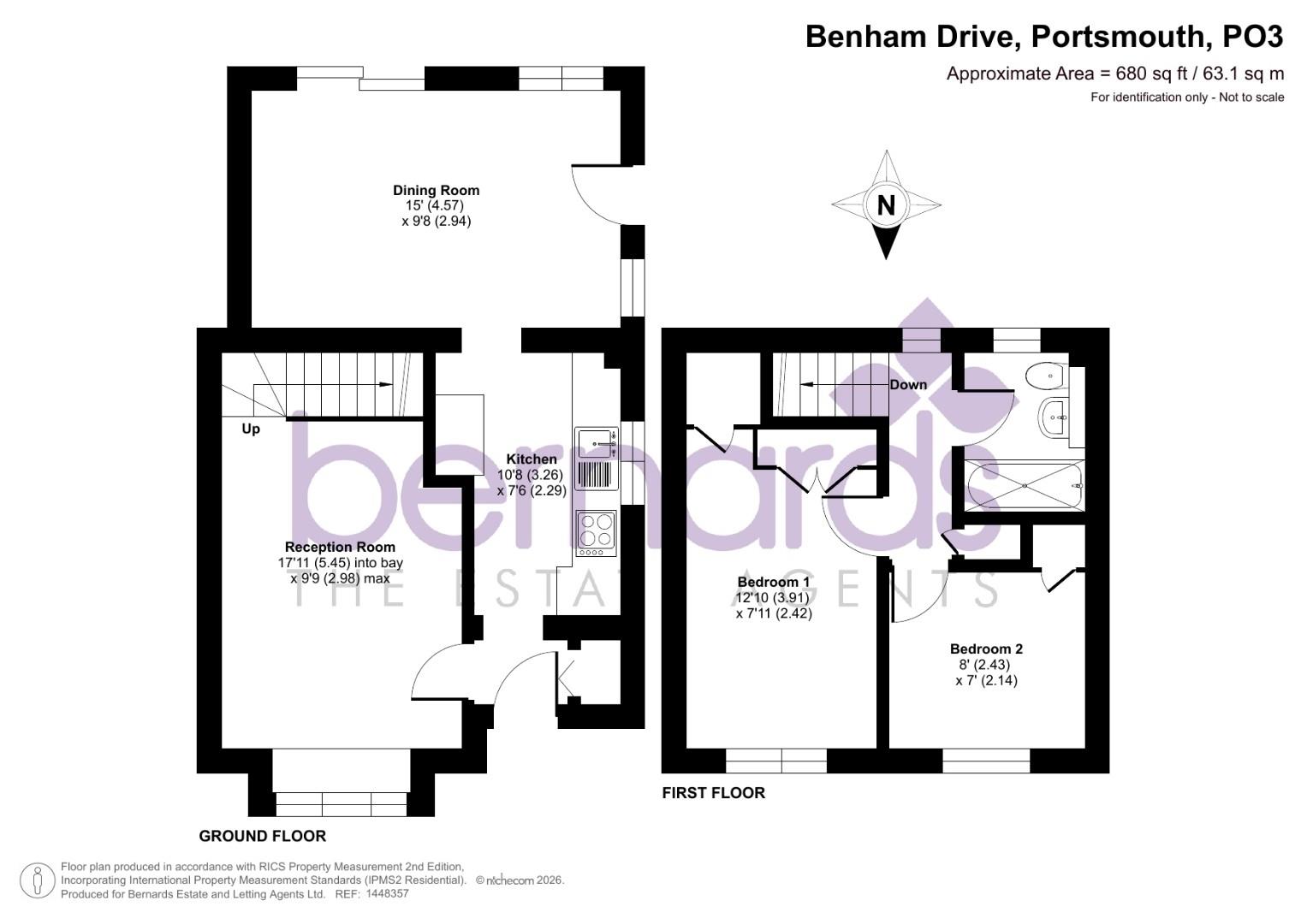 2, Benham Drive, Portsmouth floorplan