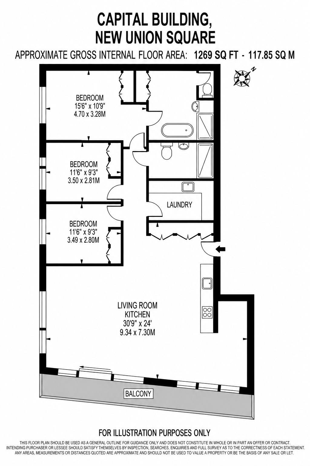 Apartment C93, Capital Building, 8, New Union Square, London floorplan