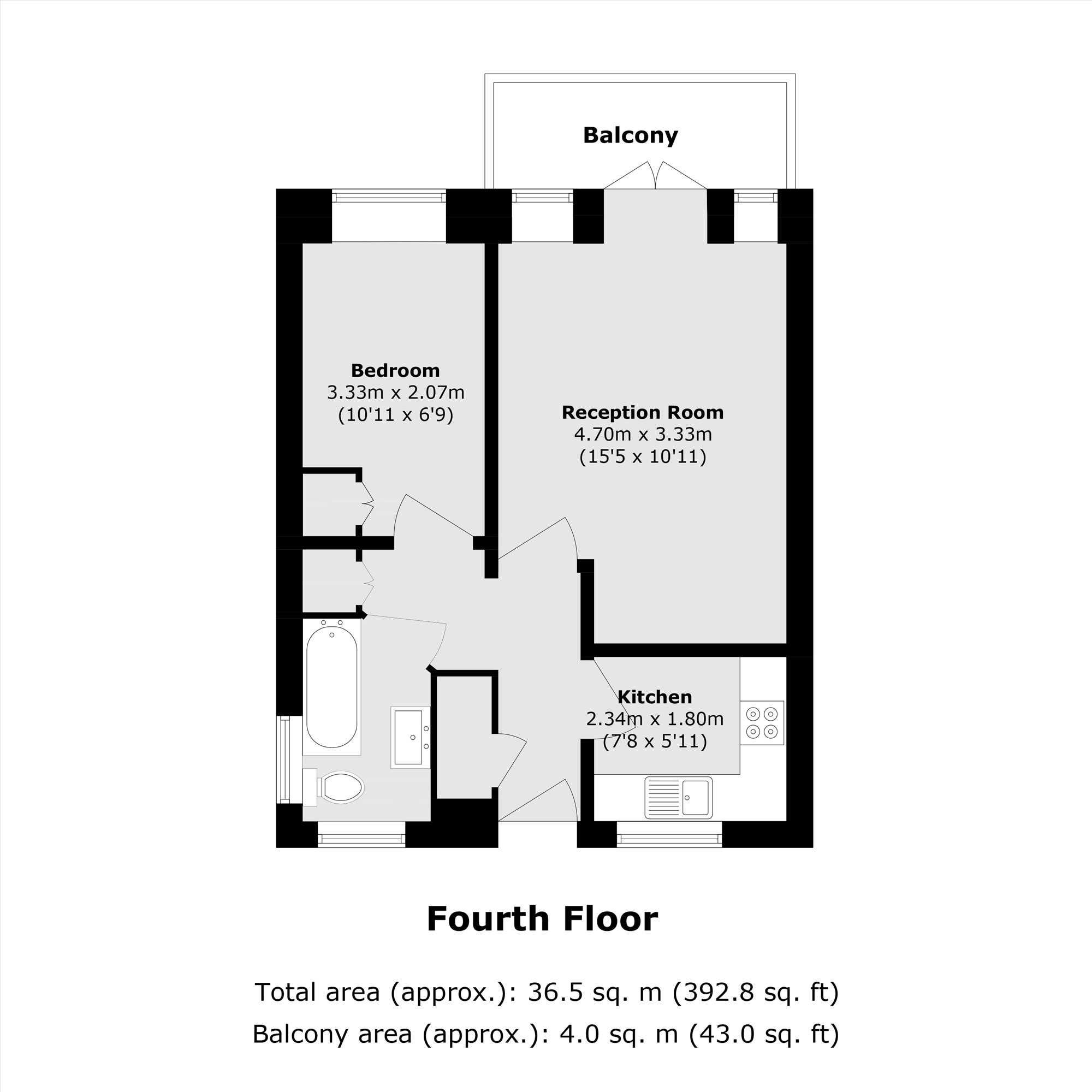 126 Wellesley Court, Maida Vale, London floorplan