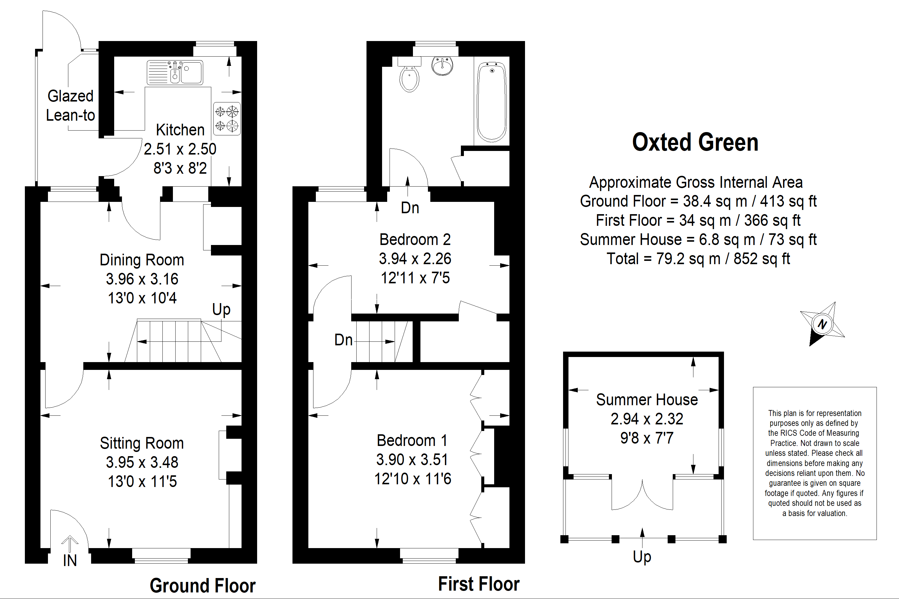 23 Oxted Green, Milford GU8, 2 bedroom terraced house for sale