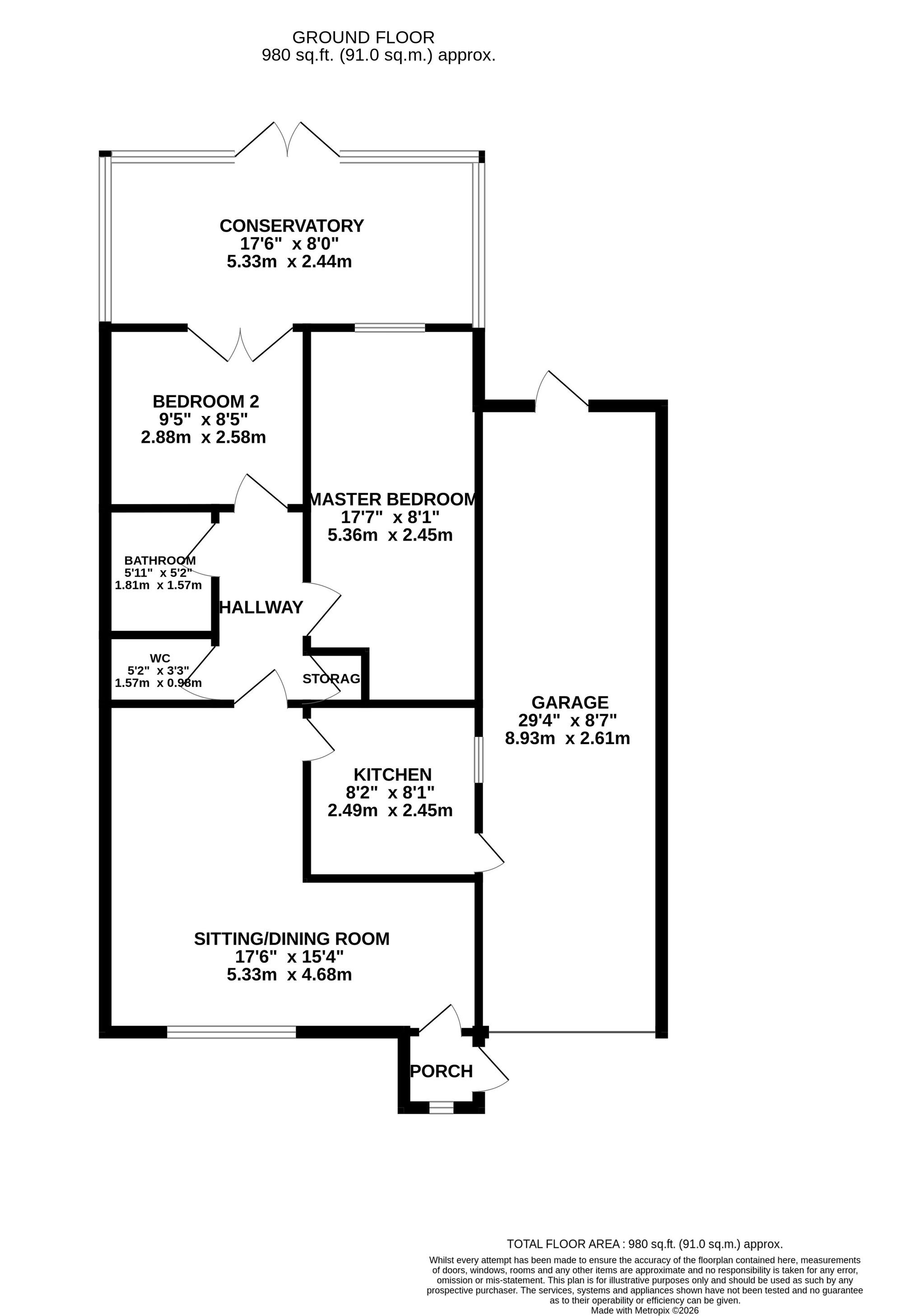 3 Caldwell Close, Manchester floorplan