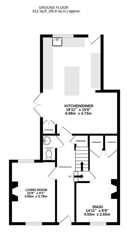 1, Westend Cottages, Stonehouse floorplan