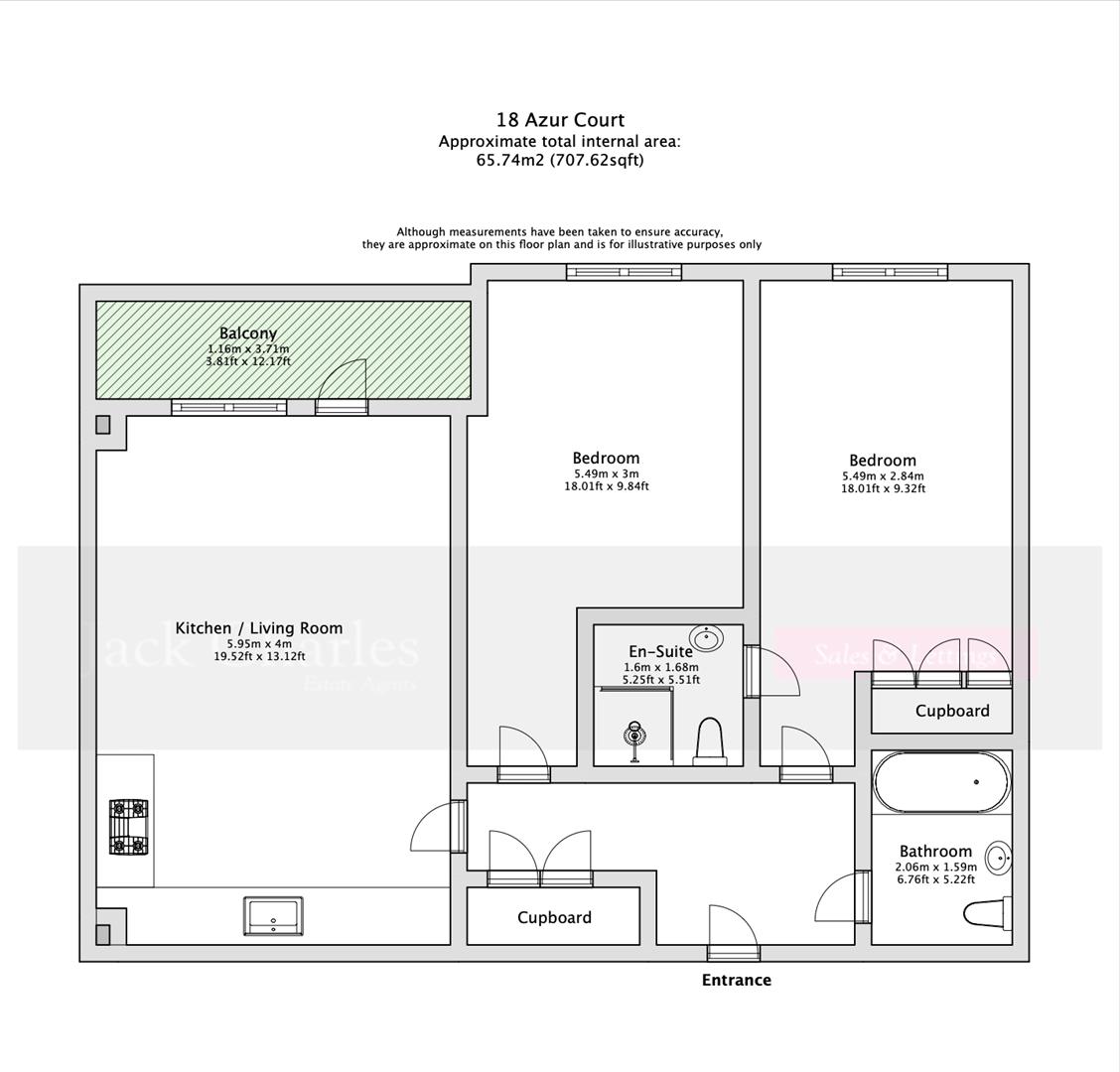 Flat 18 Azure Court, Sovereign Way, Tonbridge floorplan