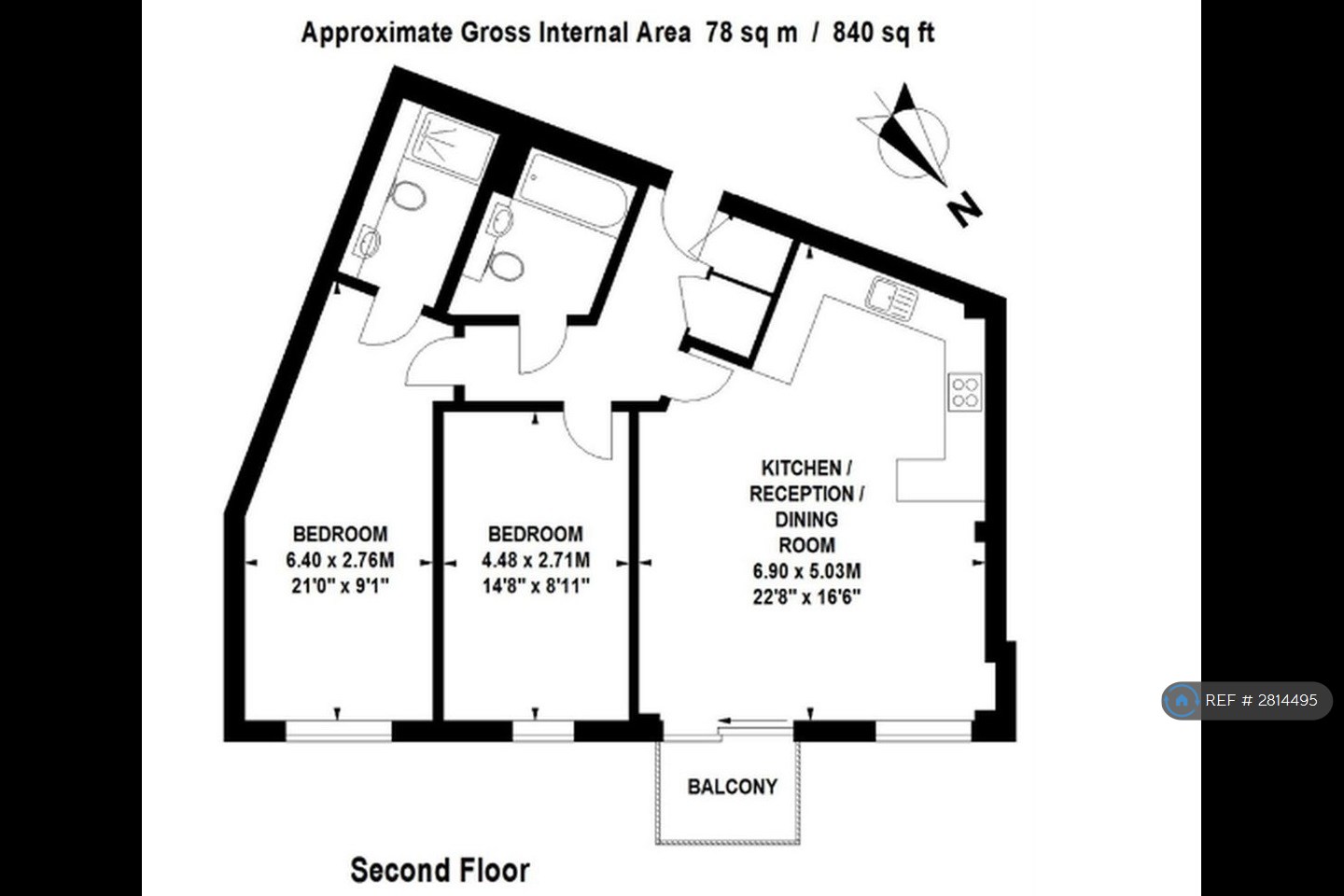 Apartment  Belvoir House, Vauxhall Bridge Road, London floorplan