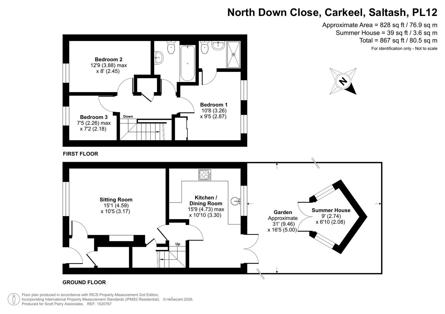 21, North Down Close, Saltash floorplan