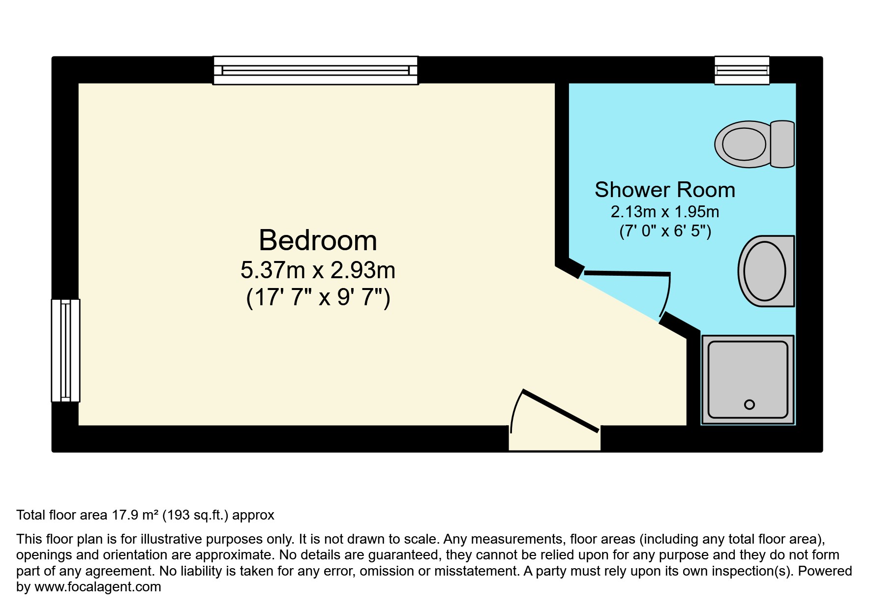 Flat 1/ Room 1 - Heritage Hall, 200 Crookes Valley Road, Sheffield floorplan